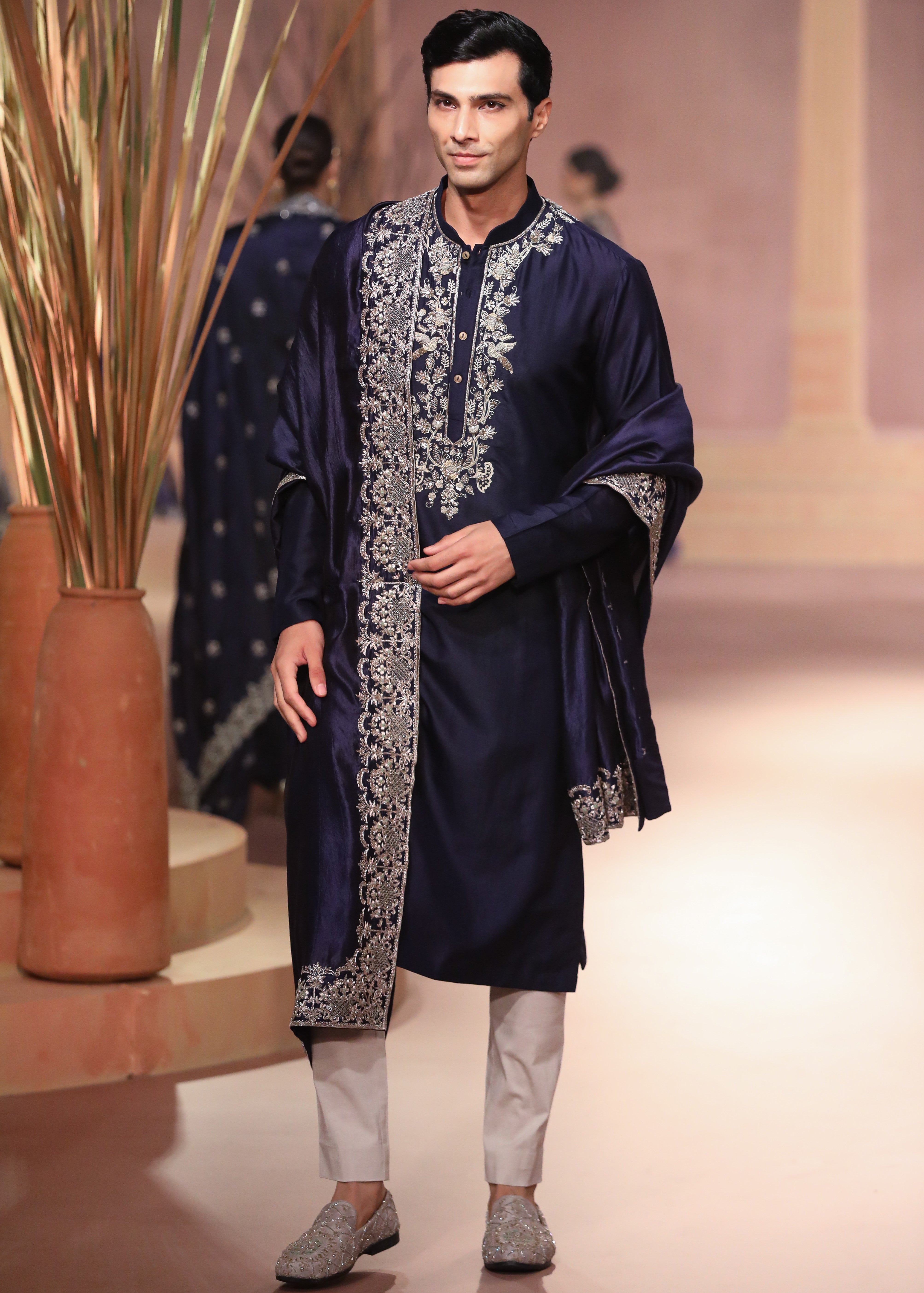 Purple Silk Kurta Set