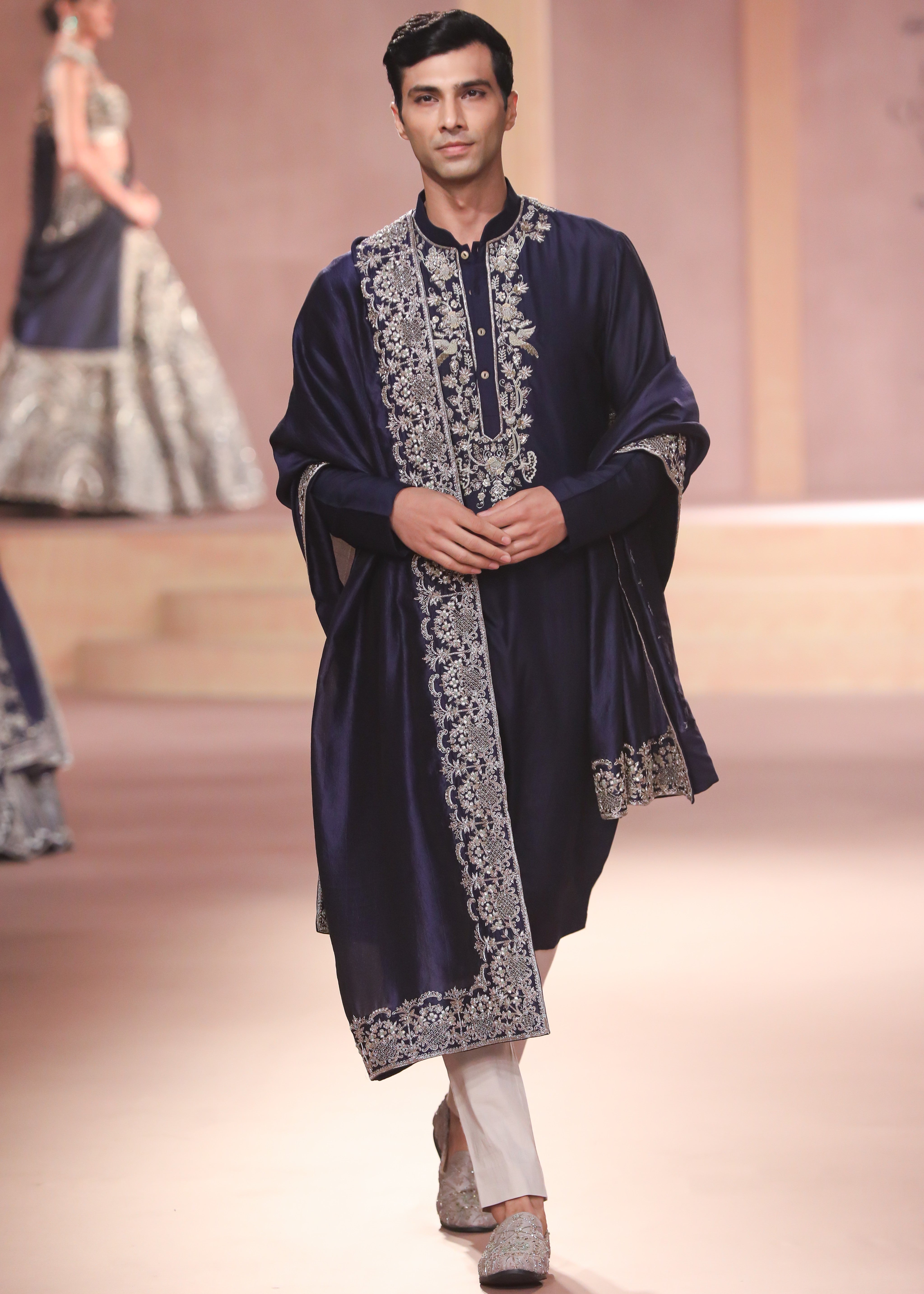 Purple Silk Kurta Set