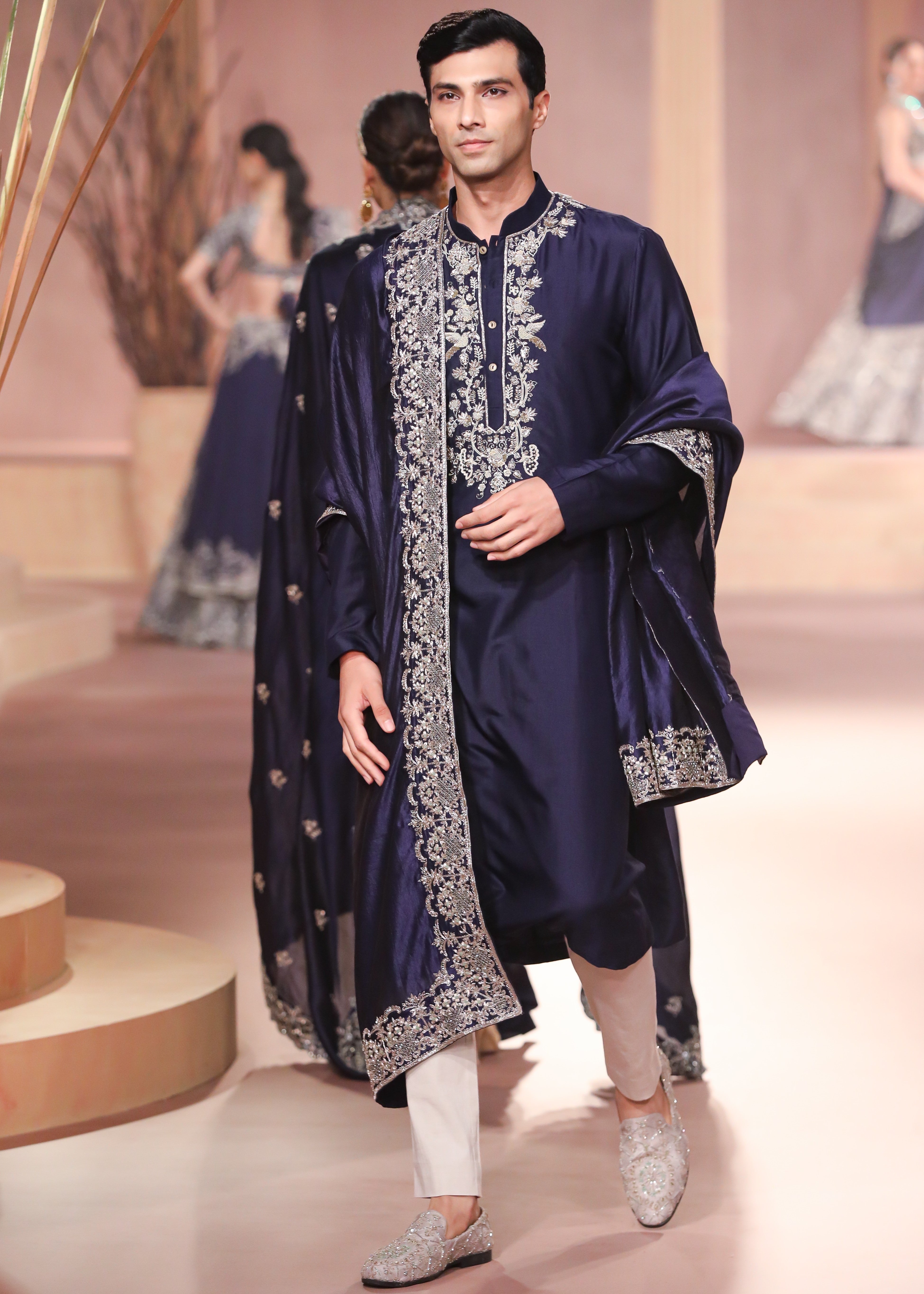Purple Silk Kurta Set