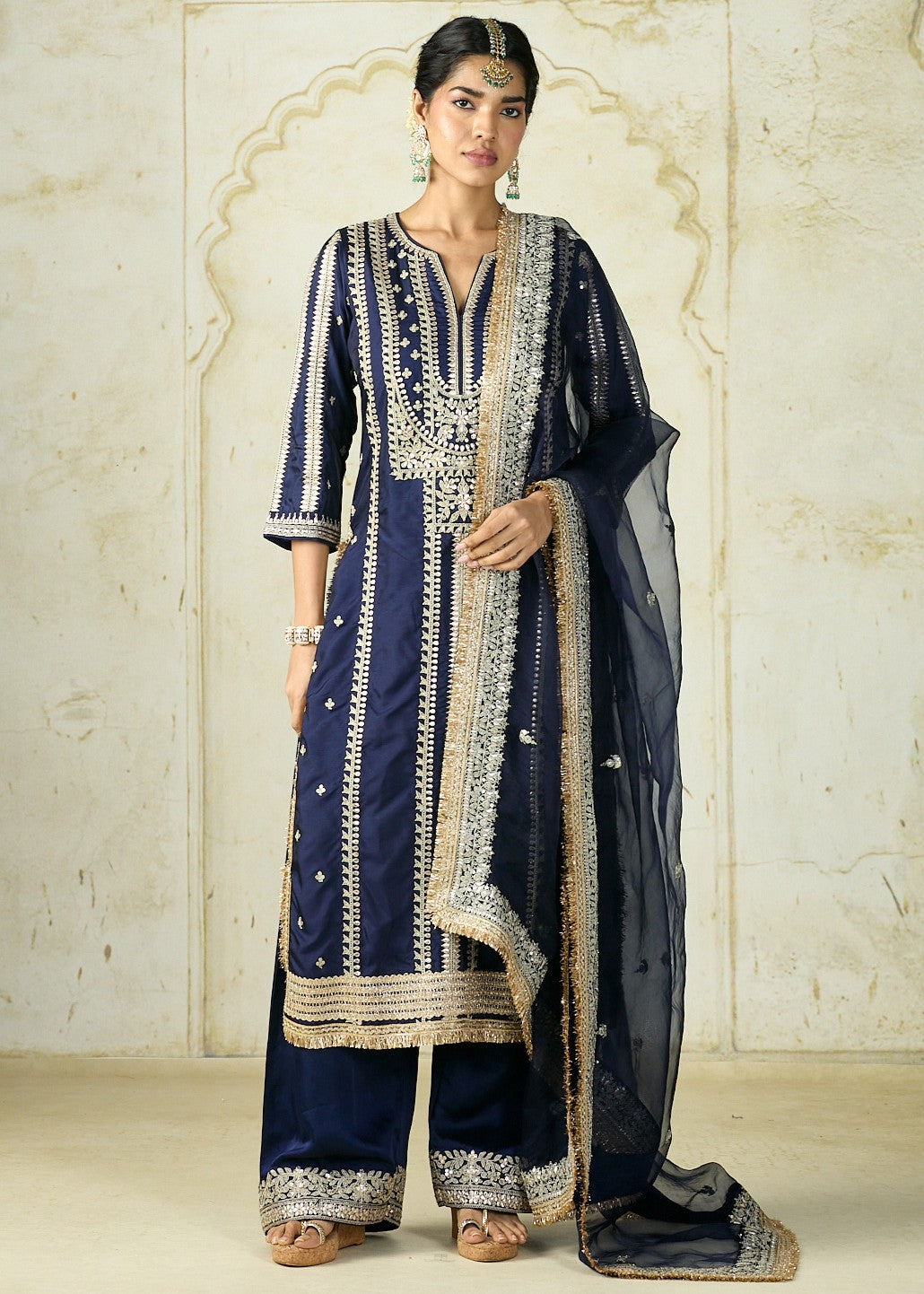 Navy Lakshmi Kurta Set