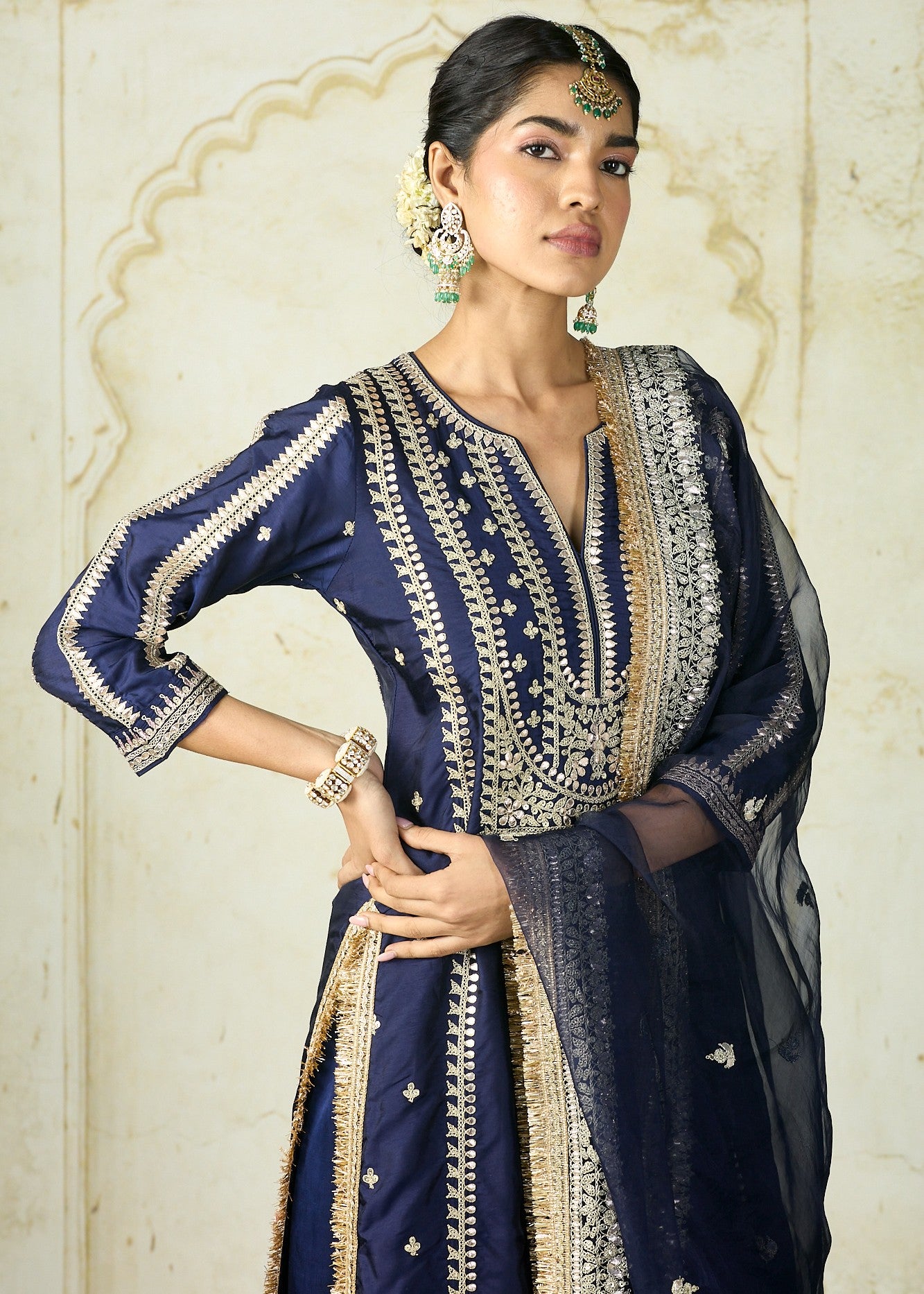 Navy Lakshmi Kurta Set