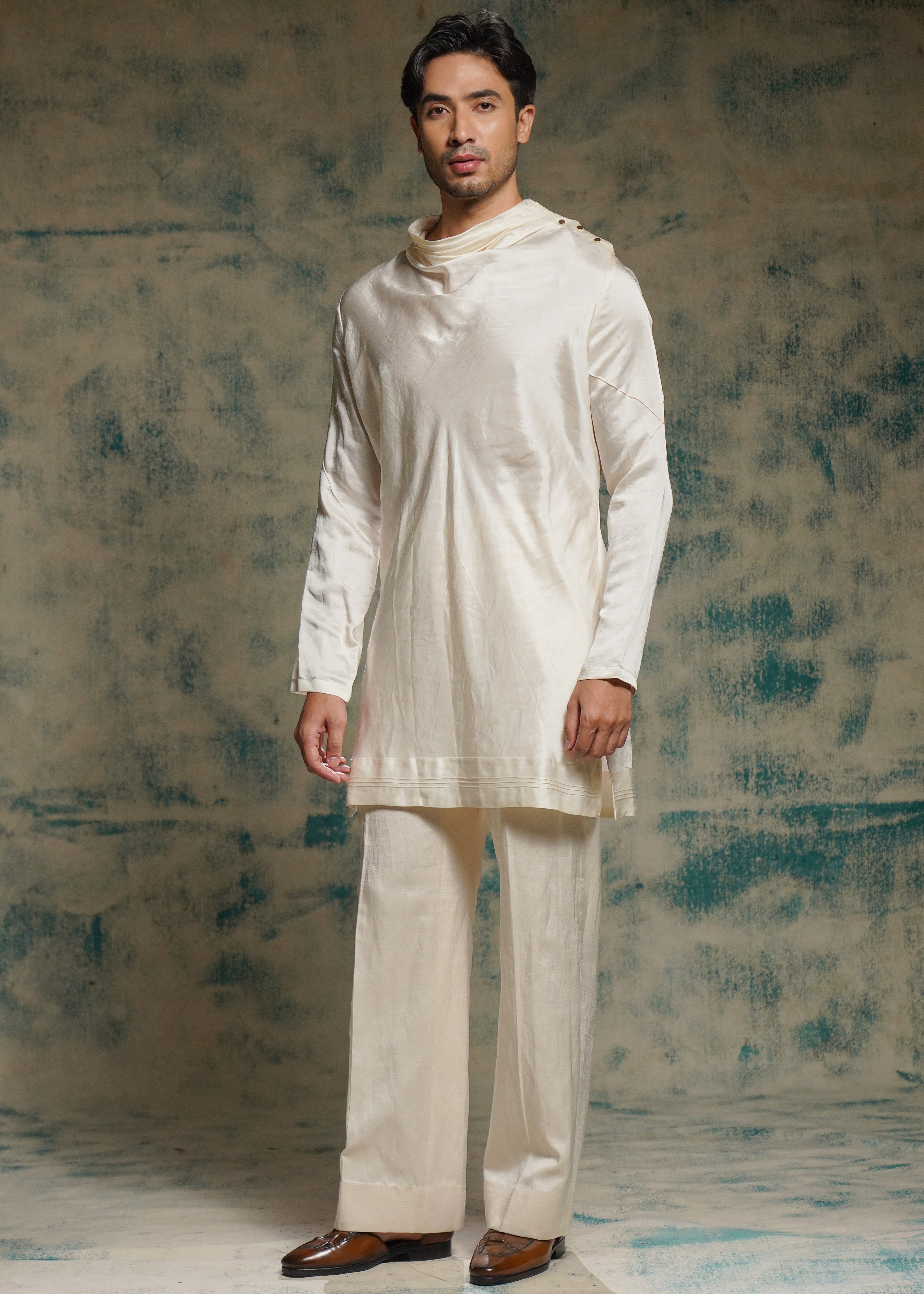 Classic Cowl Neck Kurta Set