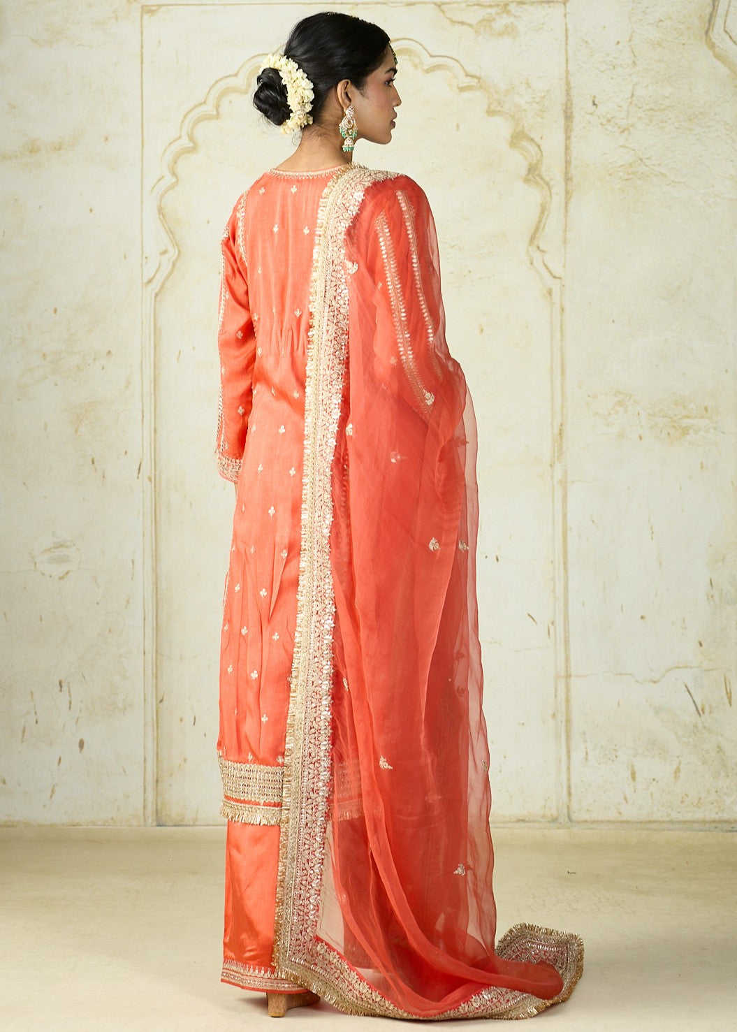 Orange Lakshmi Kurta Set