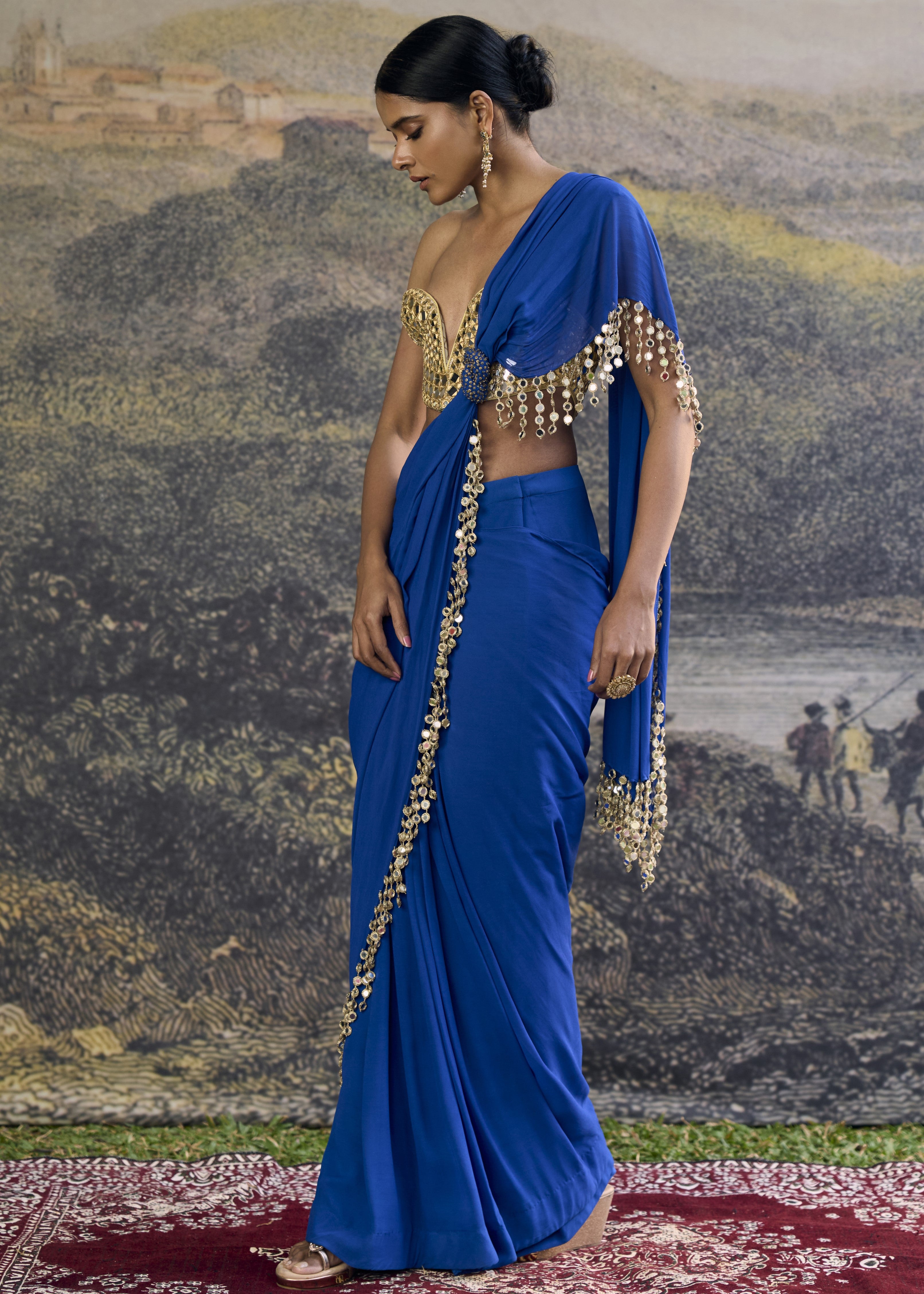 Neelanjana Mirror Sari Set