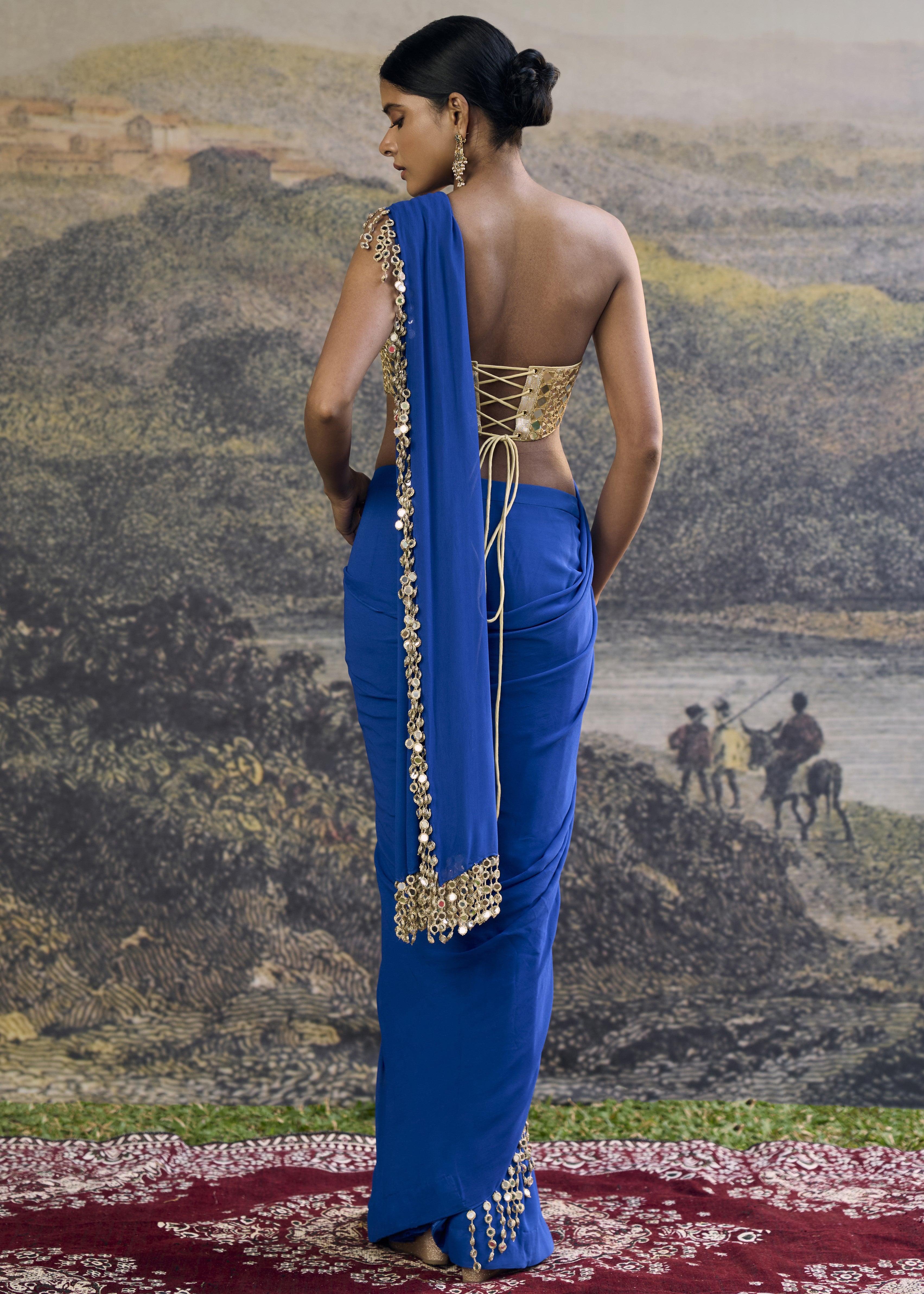 Neelanjana Mirror Sari Set