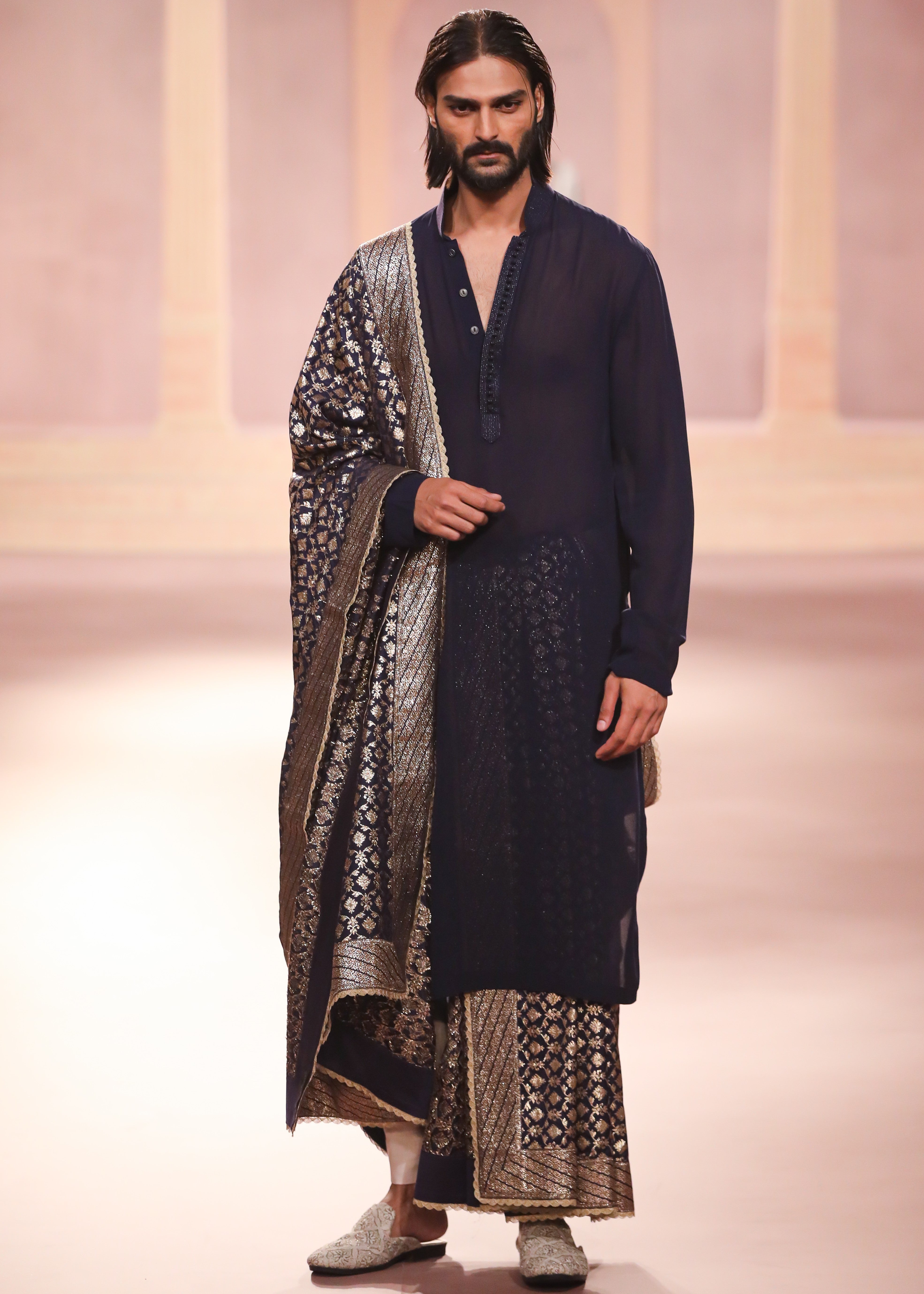 Purple Georgette Kurta Set