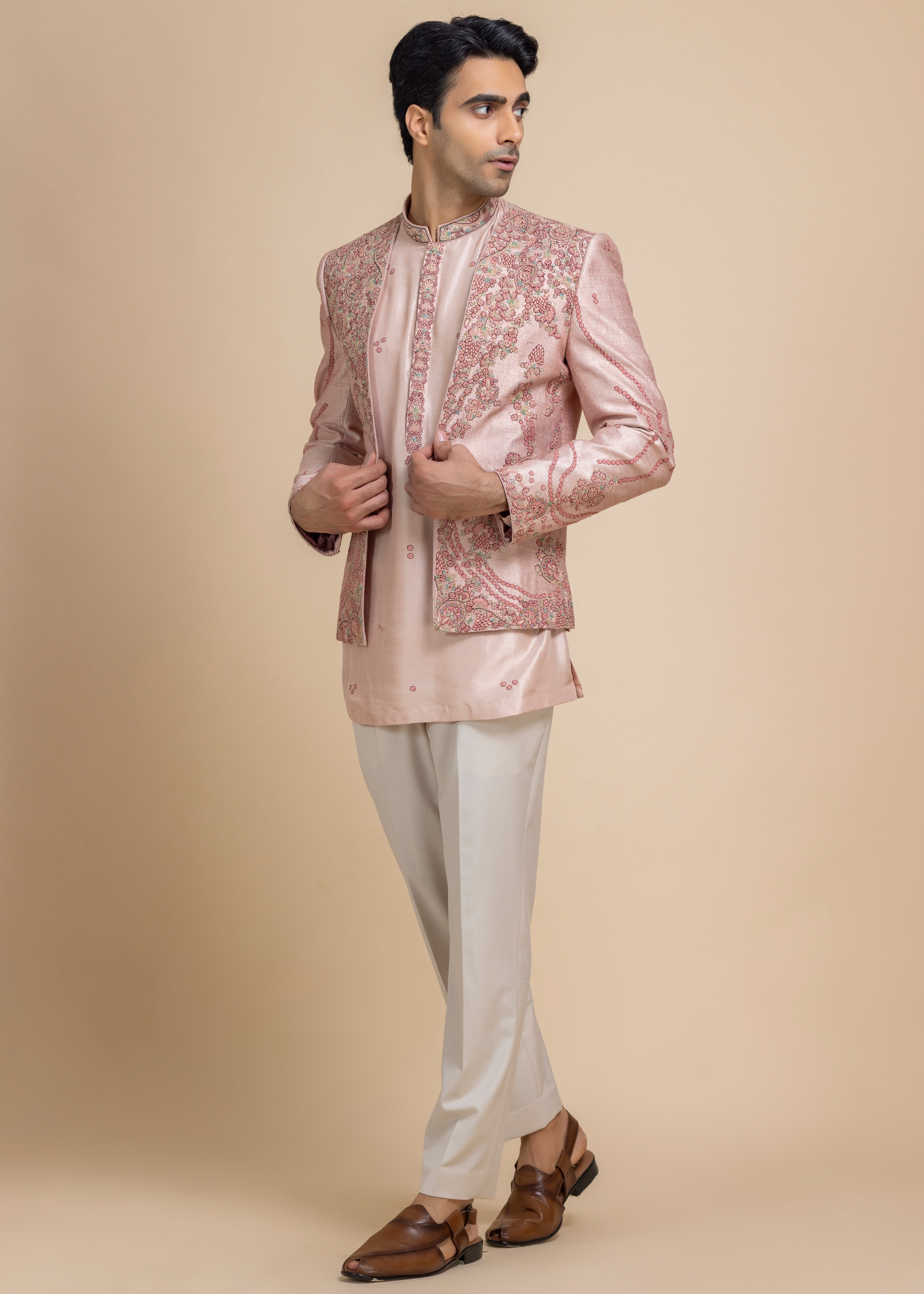 Elyas Short Jacket, Kurta & Pant Set