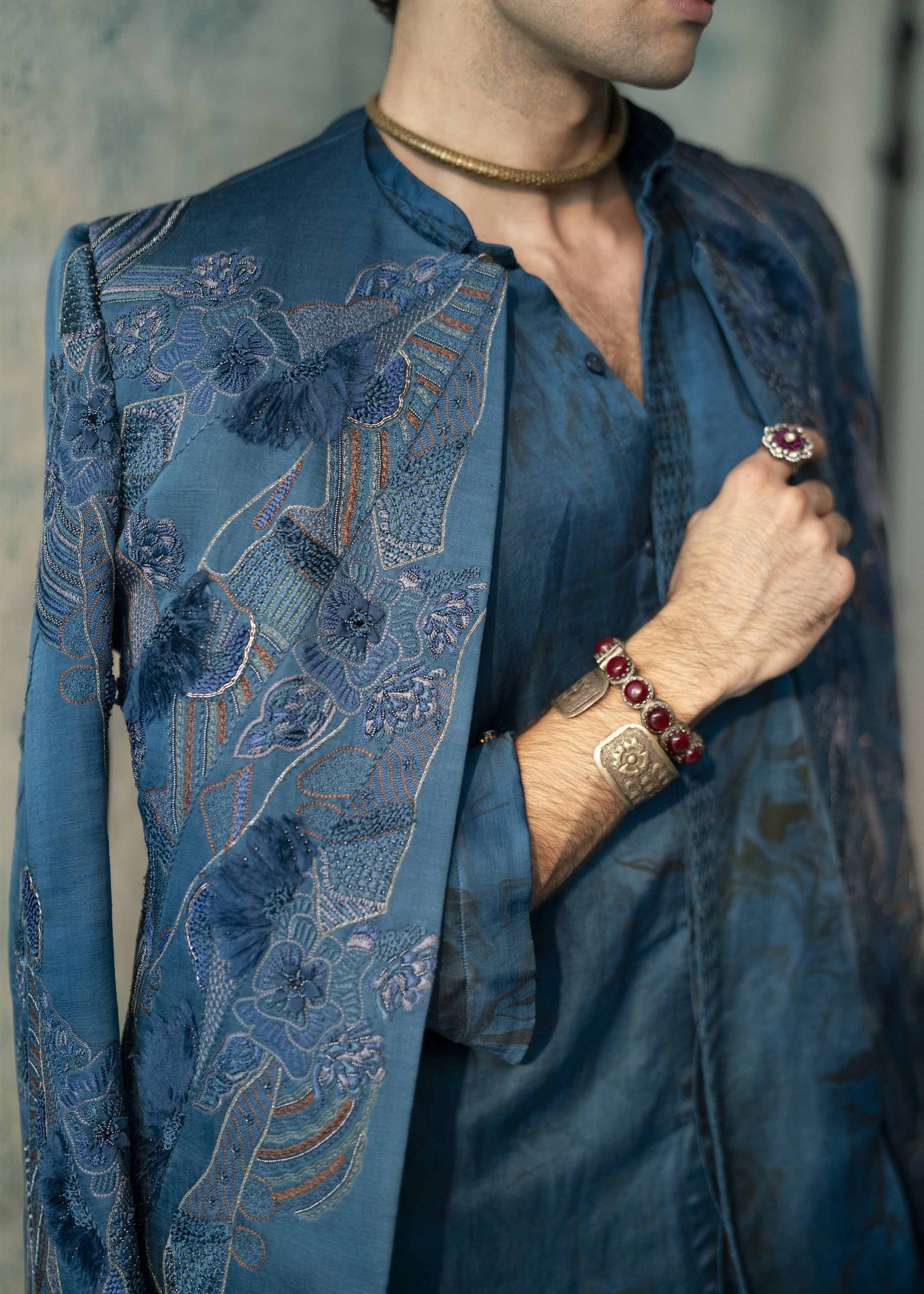 Blue Thistel Kurta Set