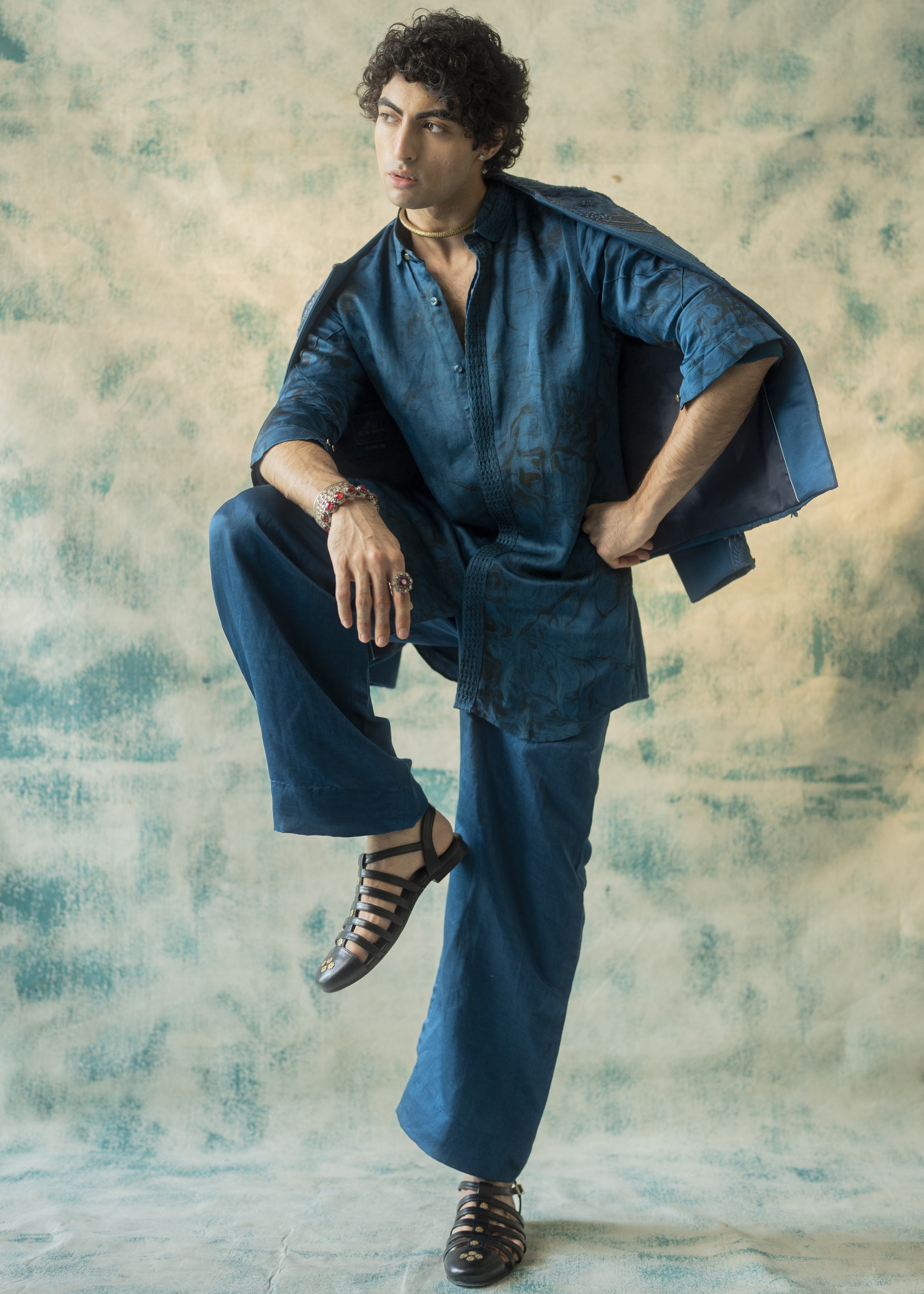 Blue Thistel Kurta Set