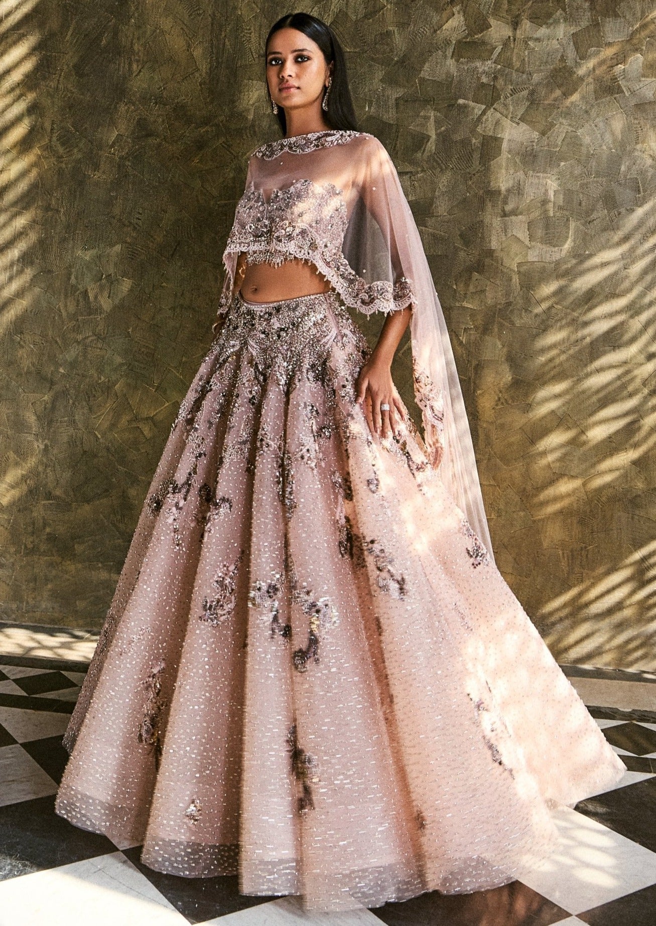Faiza Tulle Cocktail Lehenga