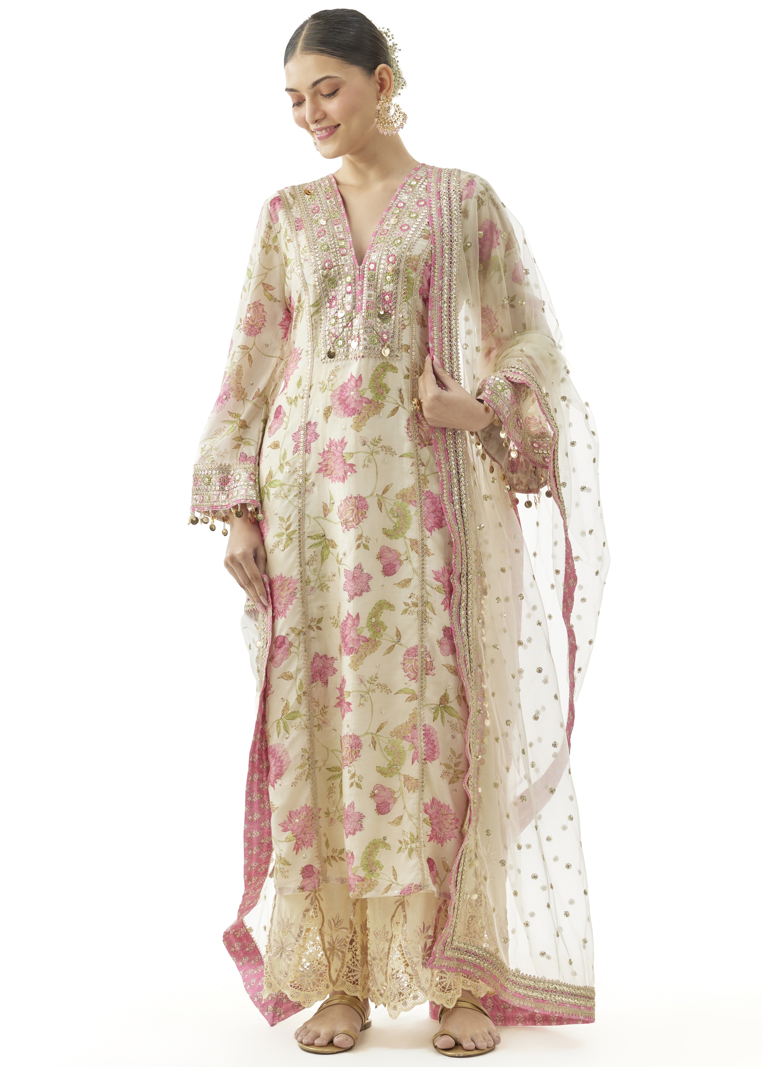 Kavya Tunic With Palazzo And Dupatta