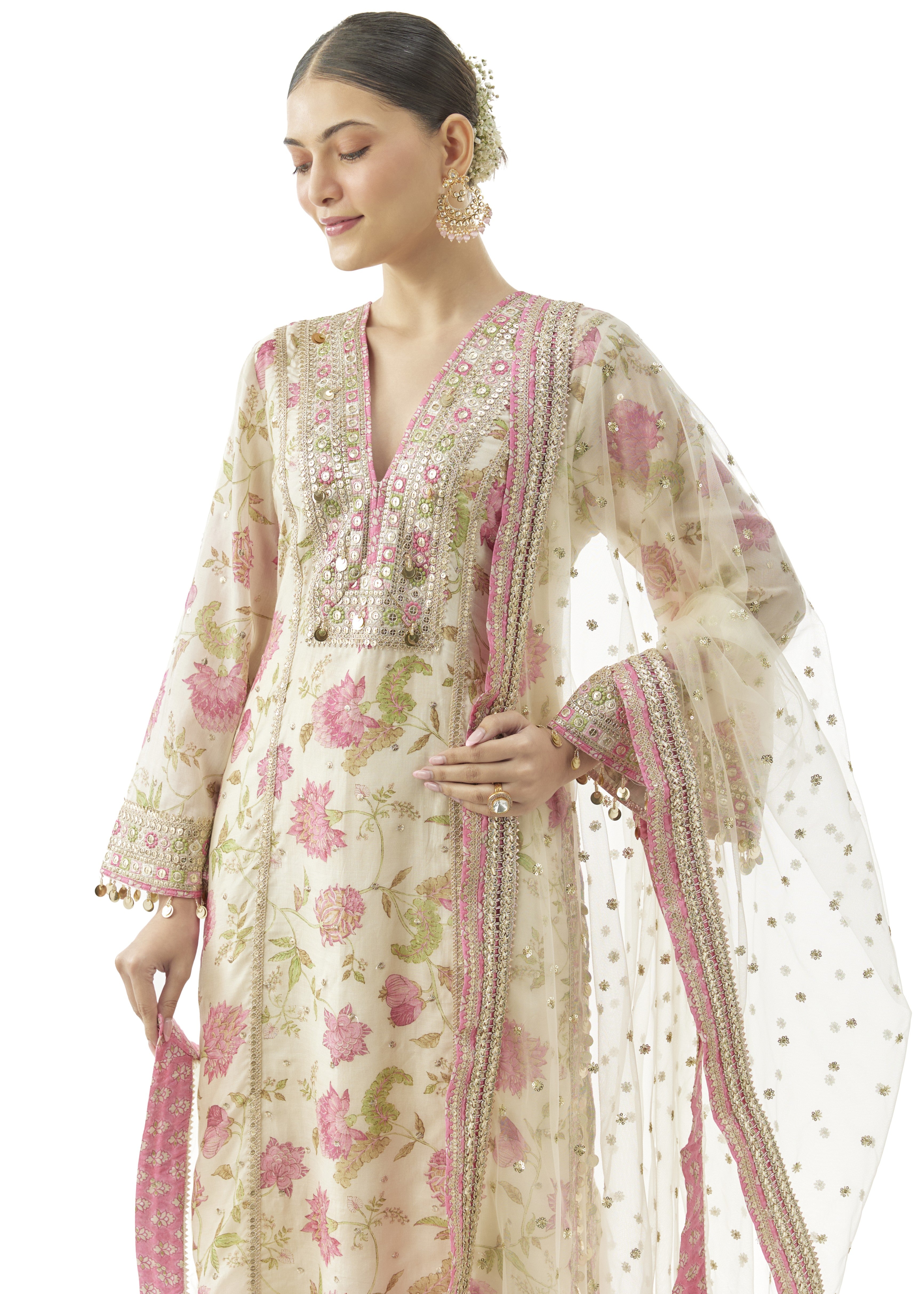 Kavya Tunic With Palazzo And Dupatta
