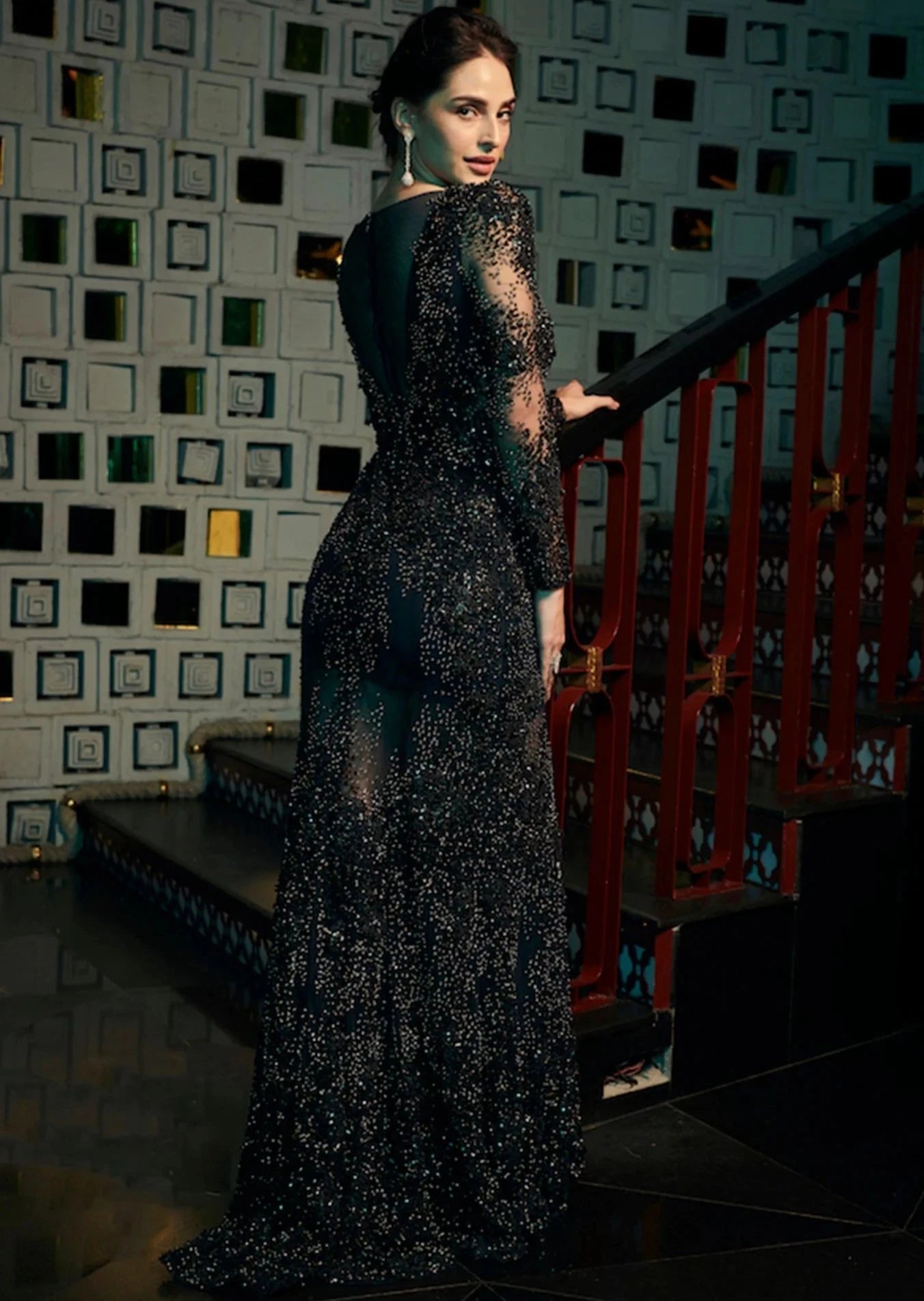 Sapphire Blue Embellished Gown