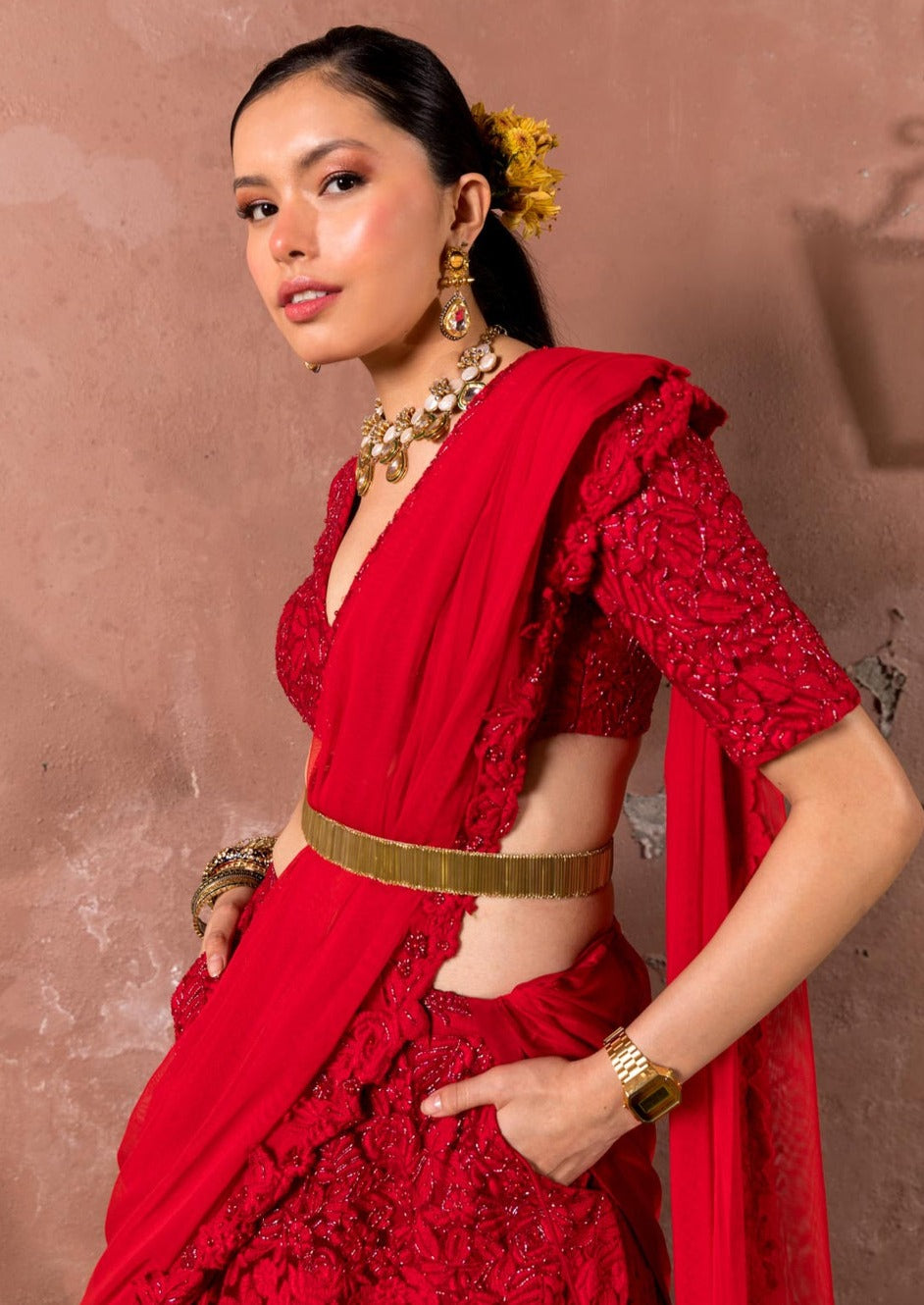 Frida and Her Flowers Lehenga