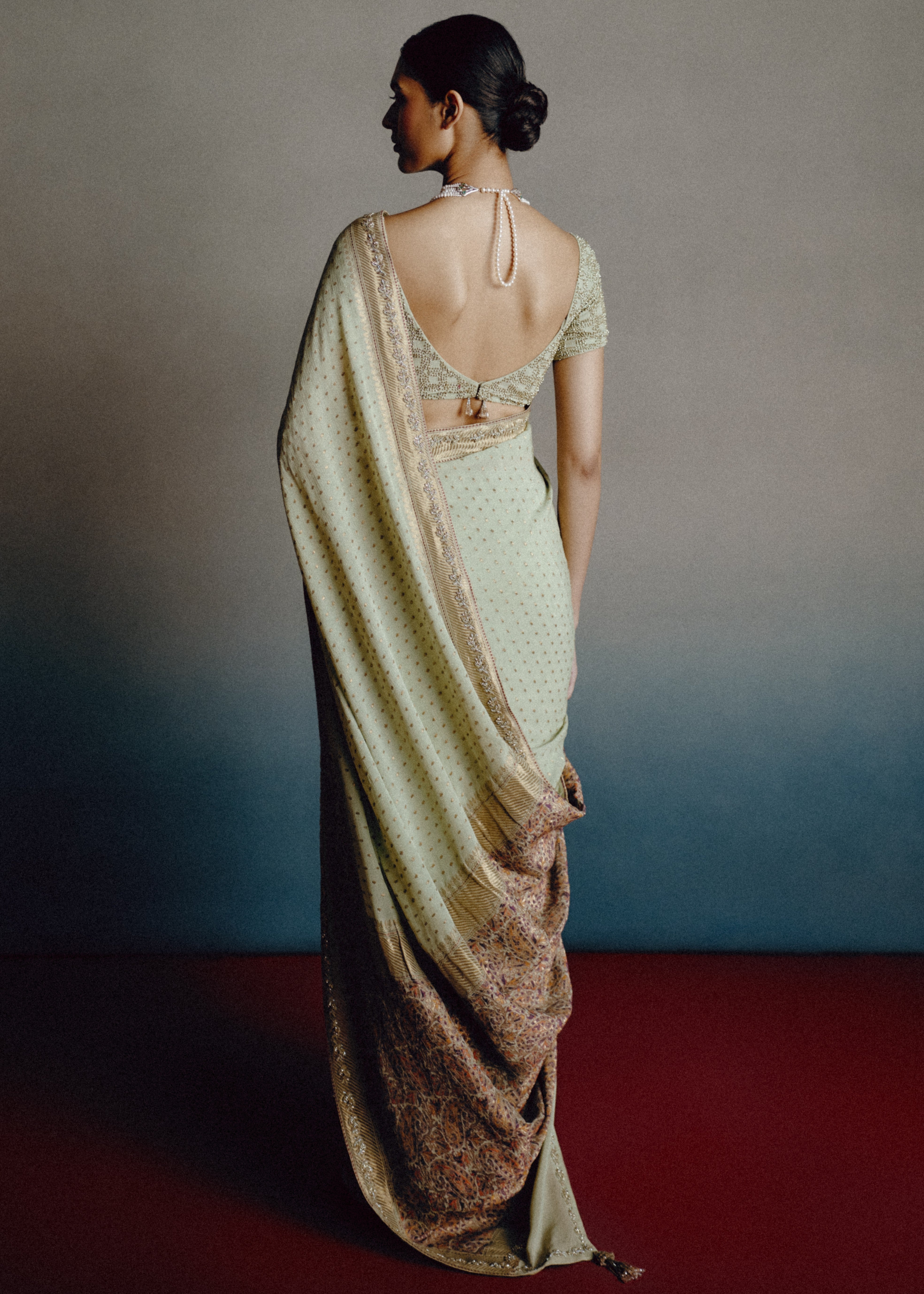 Pistachio Eden Sari