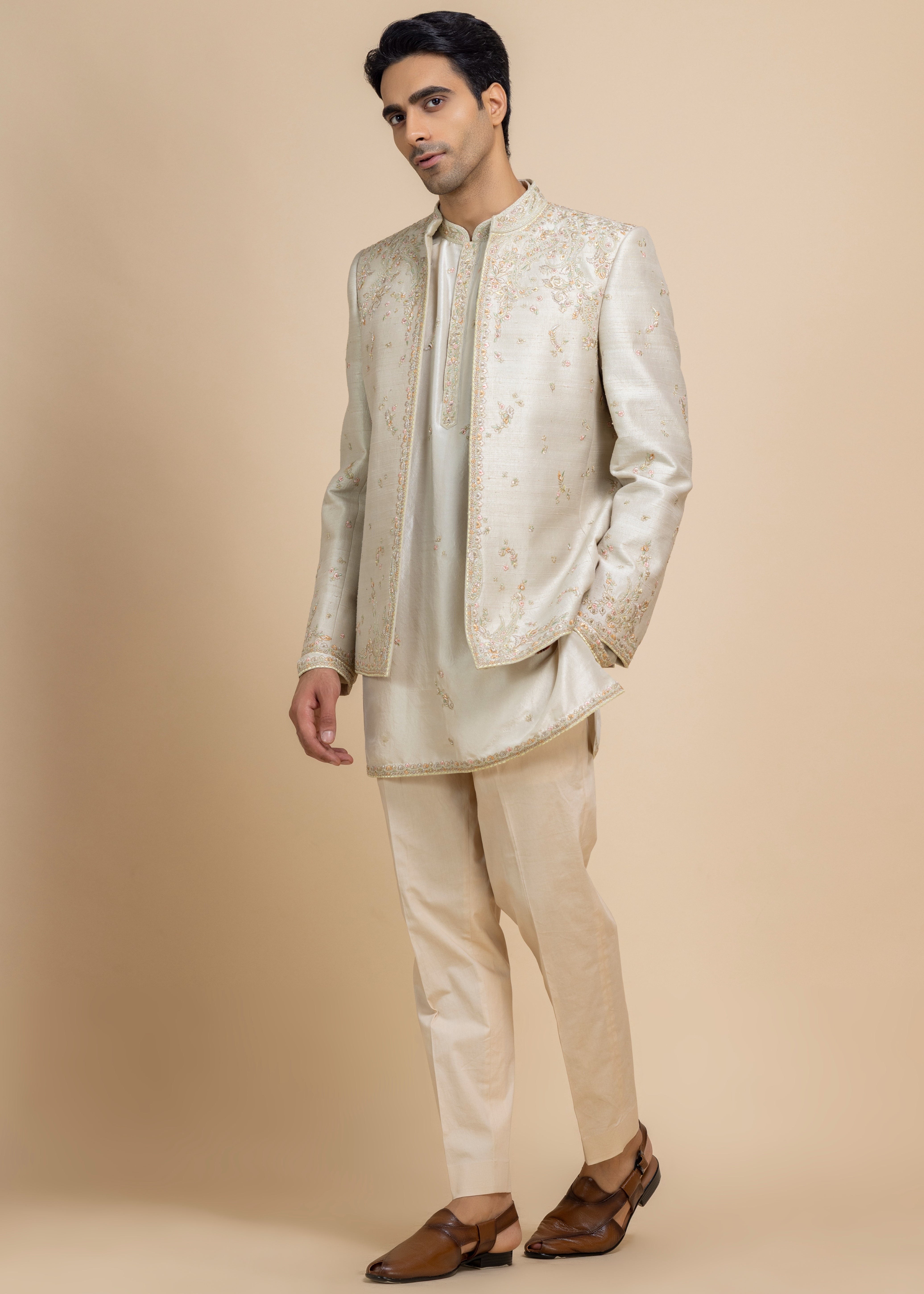 Nehrav Short Jacket Set