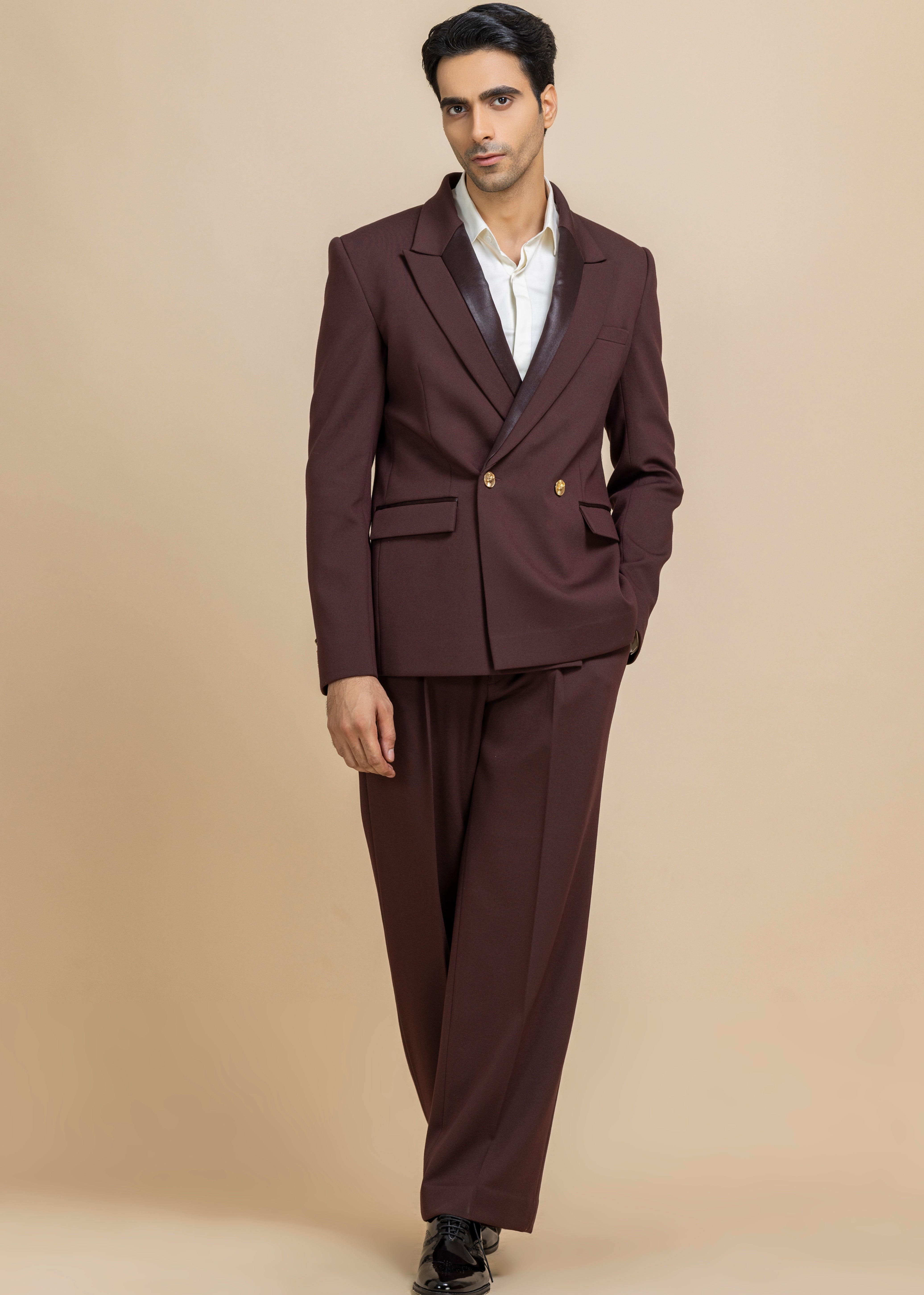 Obsidian Satin Lapel Tuxedo