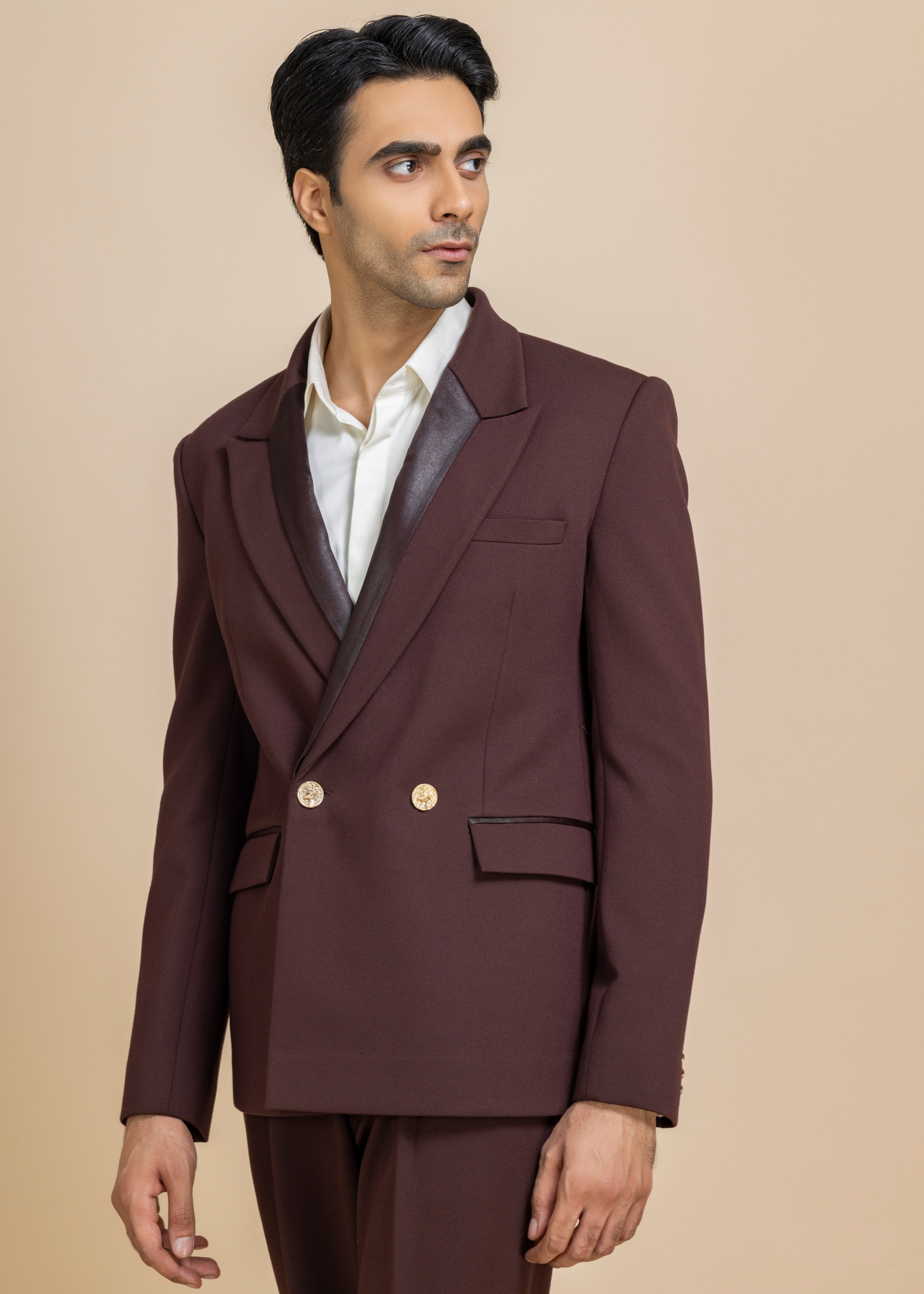 Obsidian Satin Lapel Tuxedo