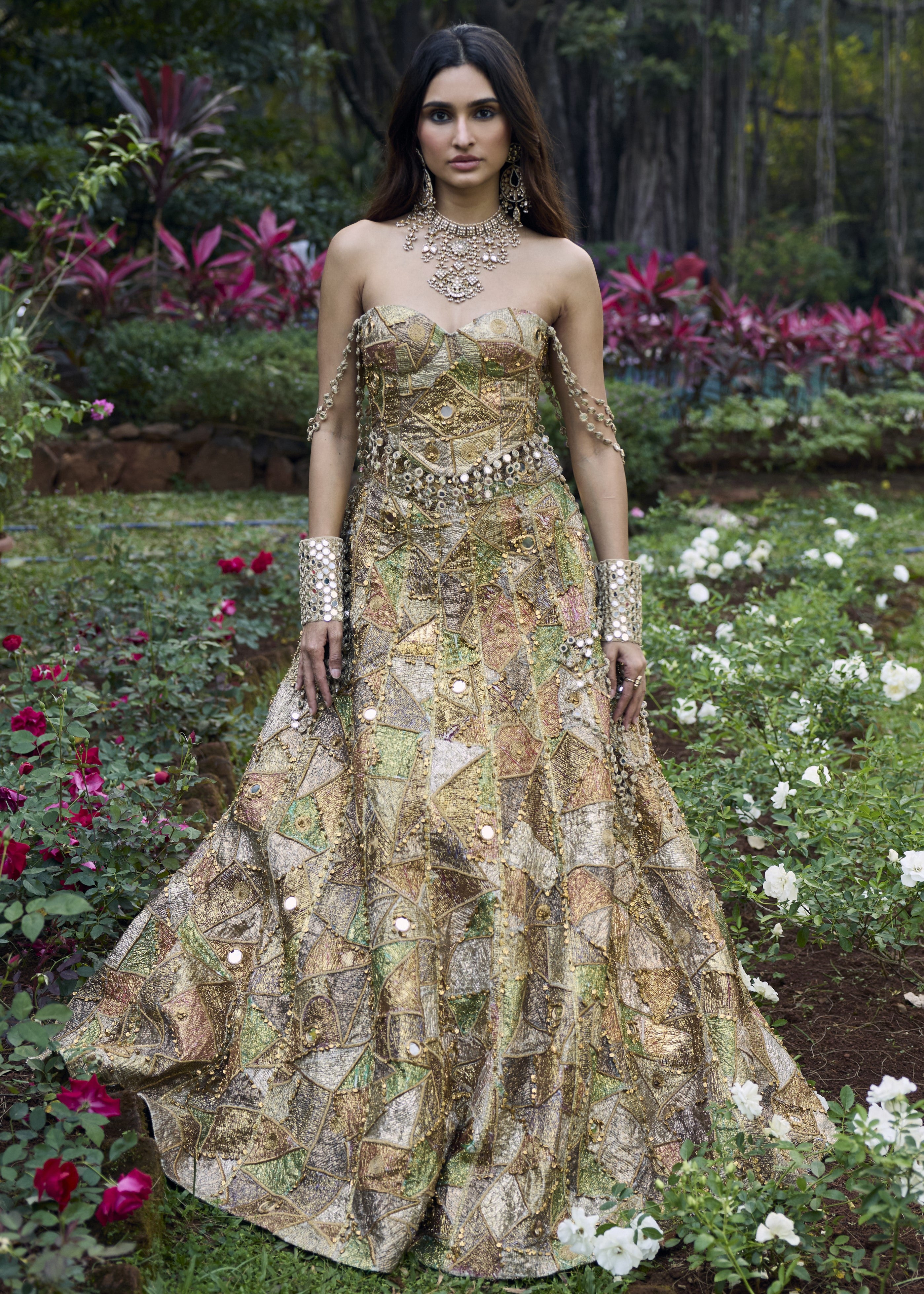 Gulnaar Gota Lehenga Set