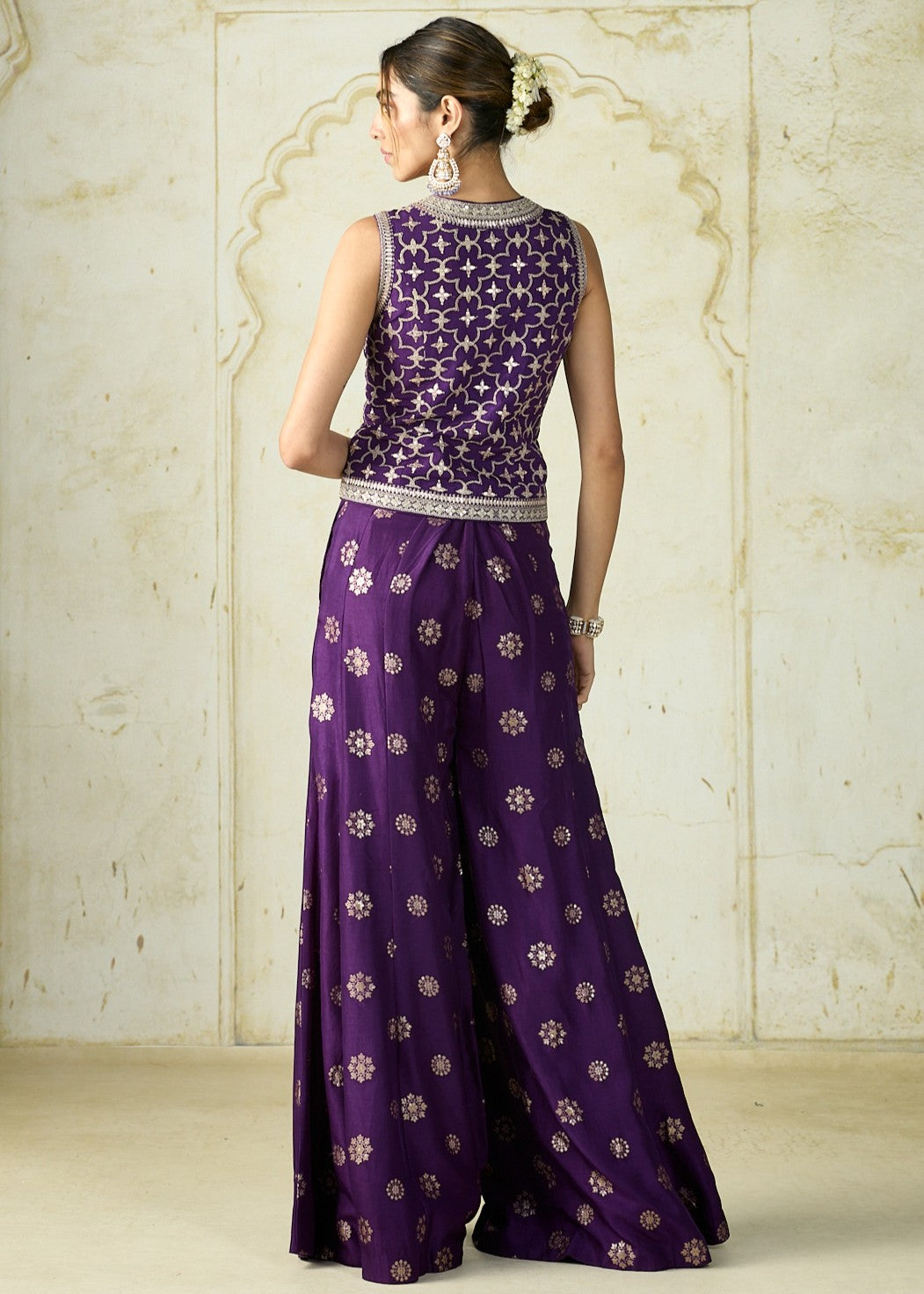 Purple Mizna Pant Set