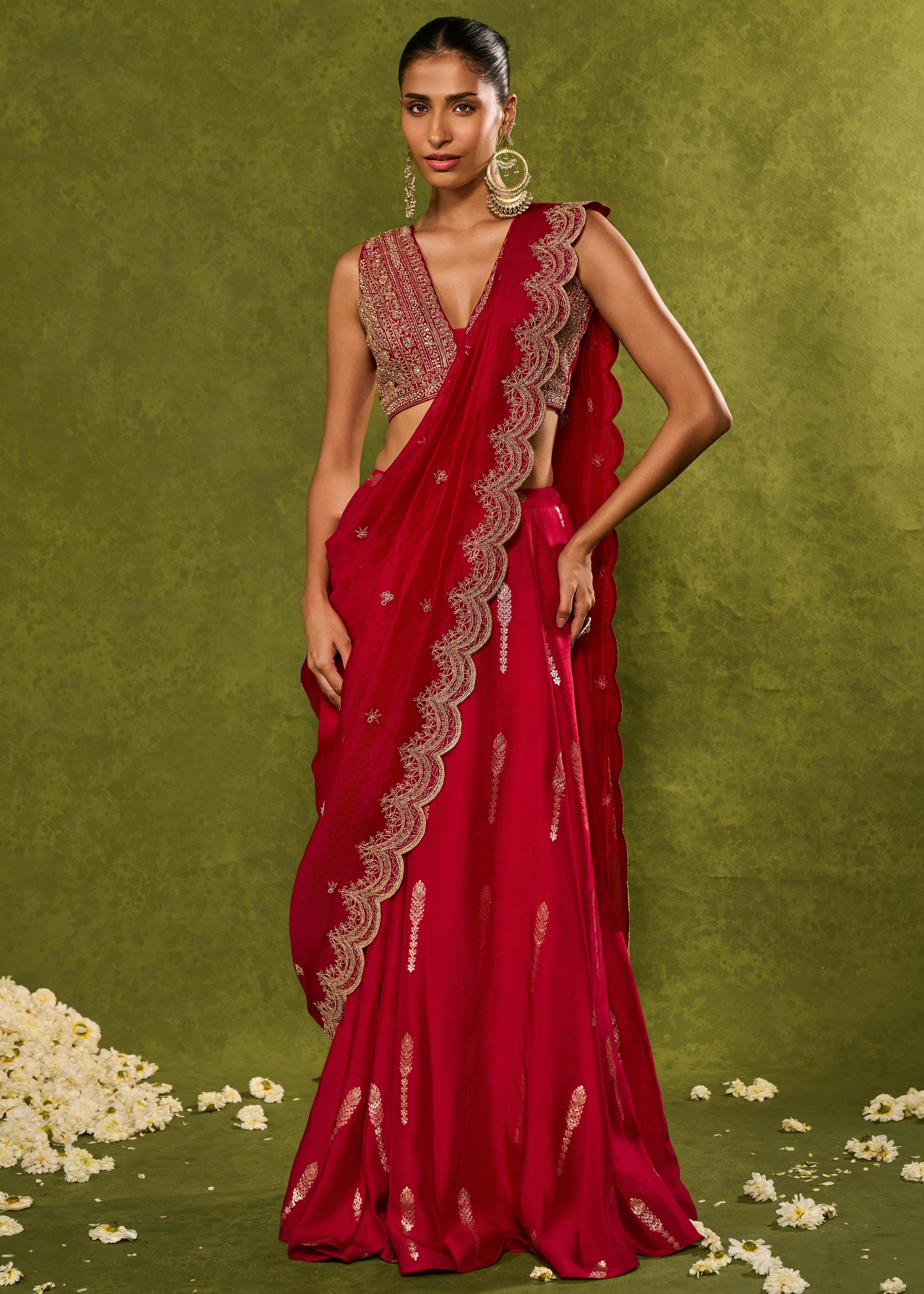 Amal Lehenga Sari