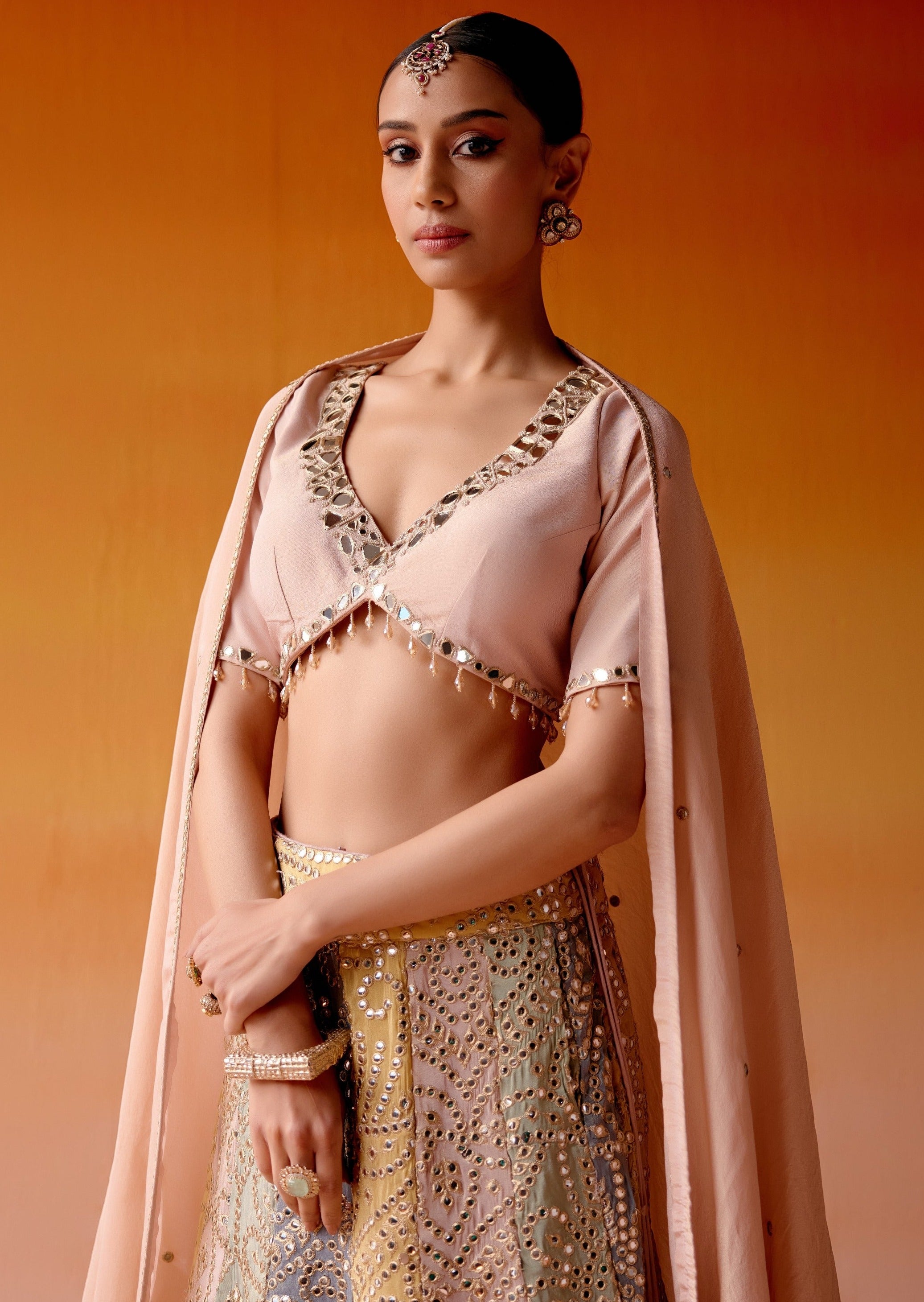 Color Block Lehenga