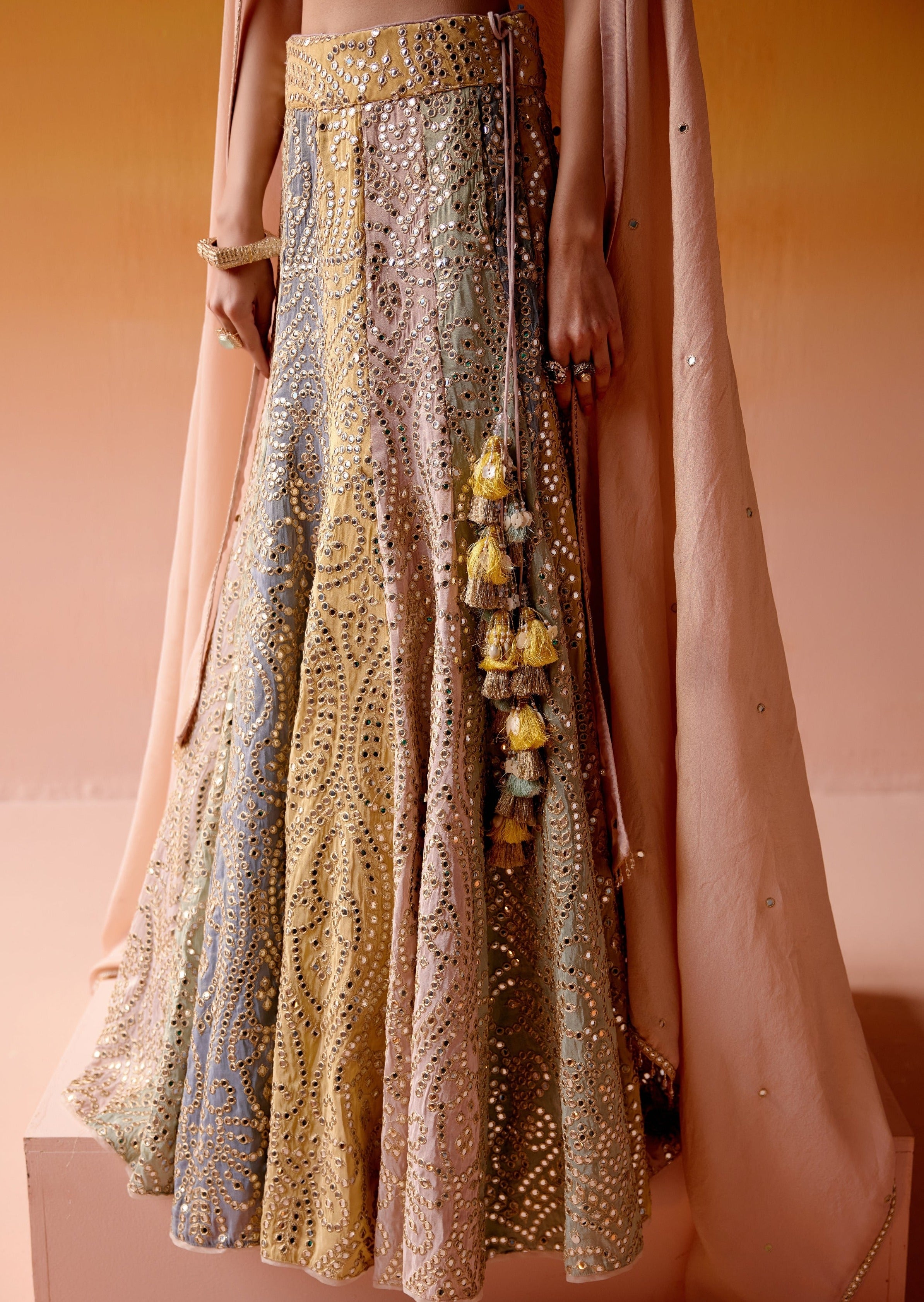 Color Block Lehenga