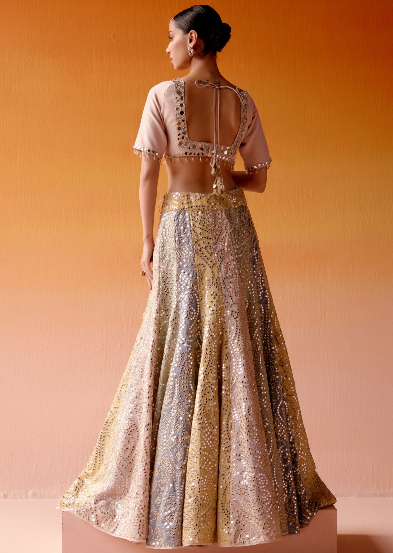 Color Block Lehenga