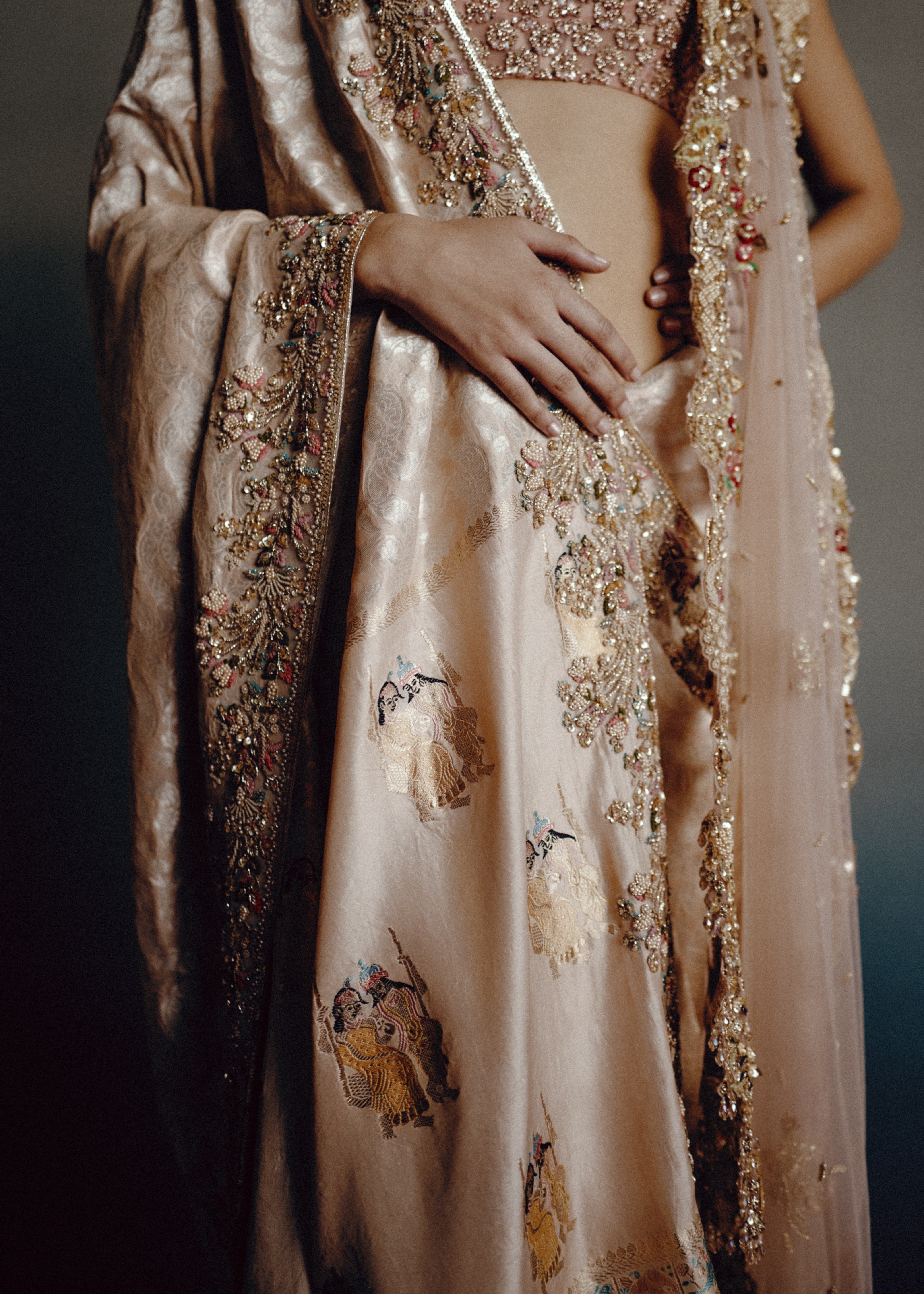 Celeste Banarasi Sari