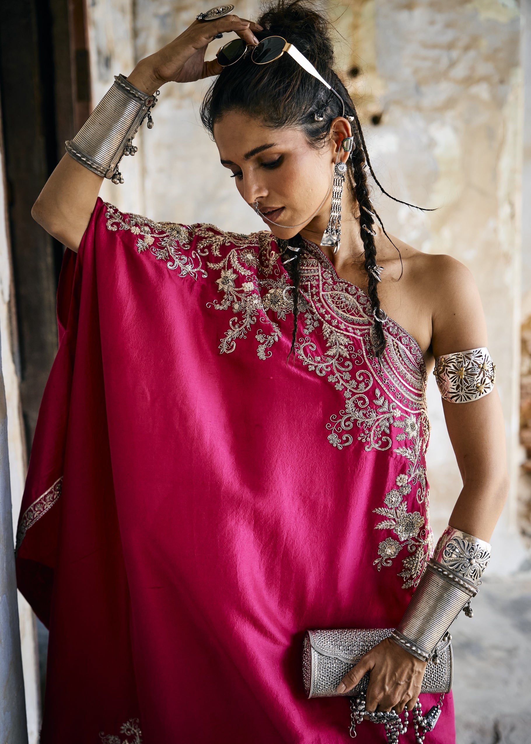 Pink Off Shoulder Set