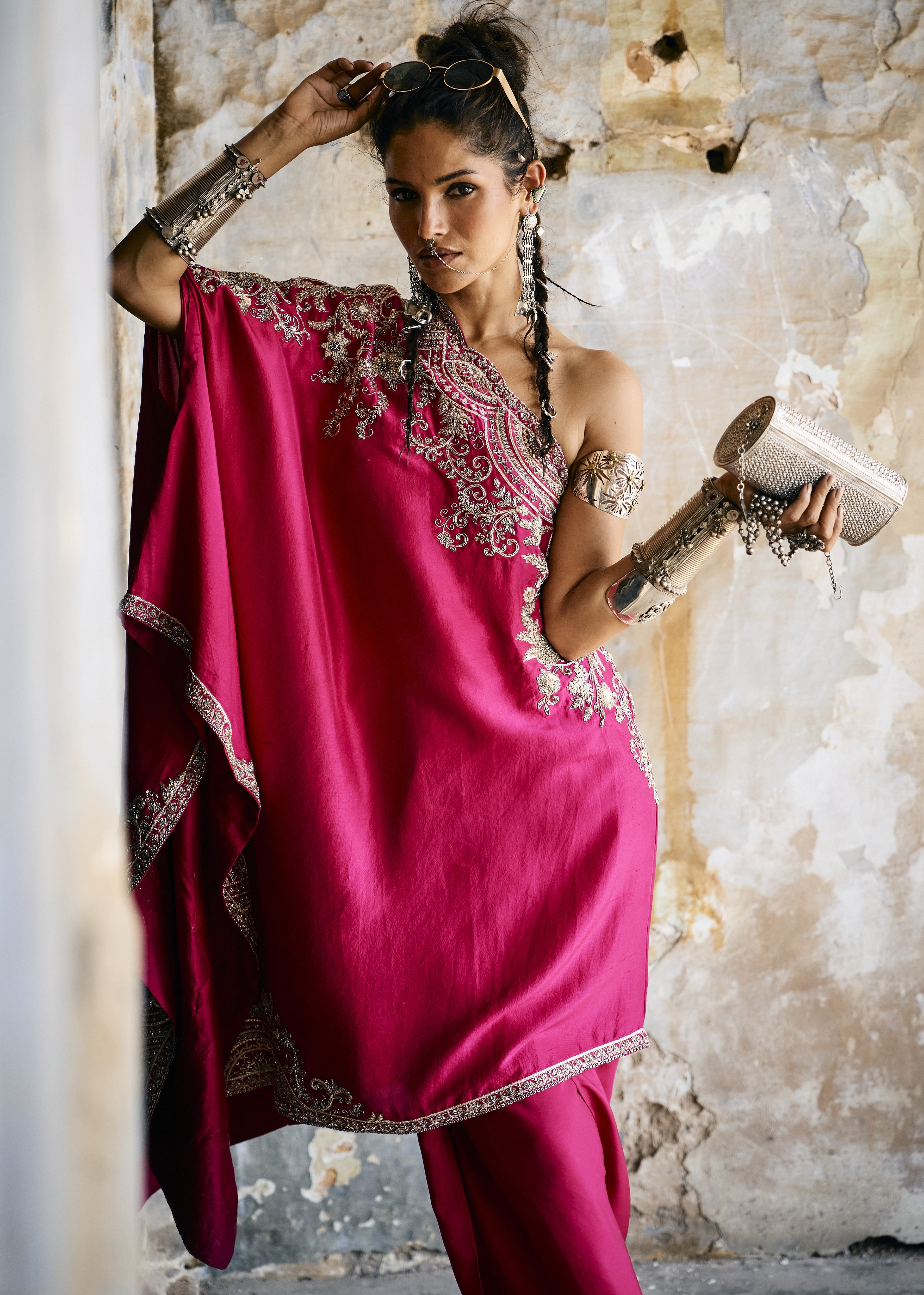 Pink Off Shoulder Set