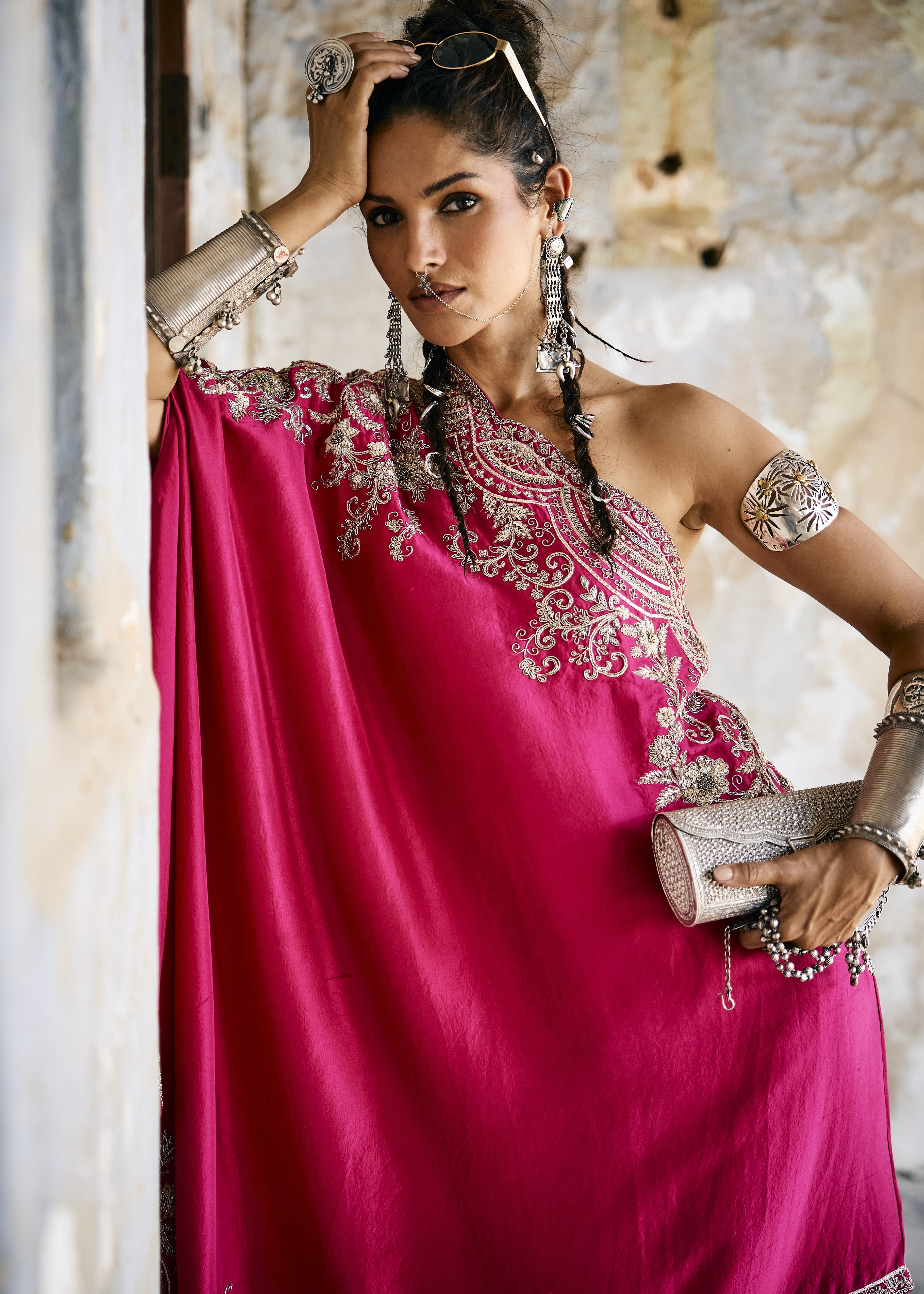 Pink Off Shoulder Set