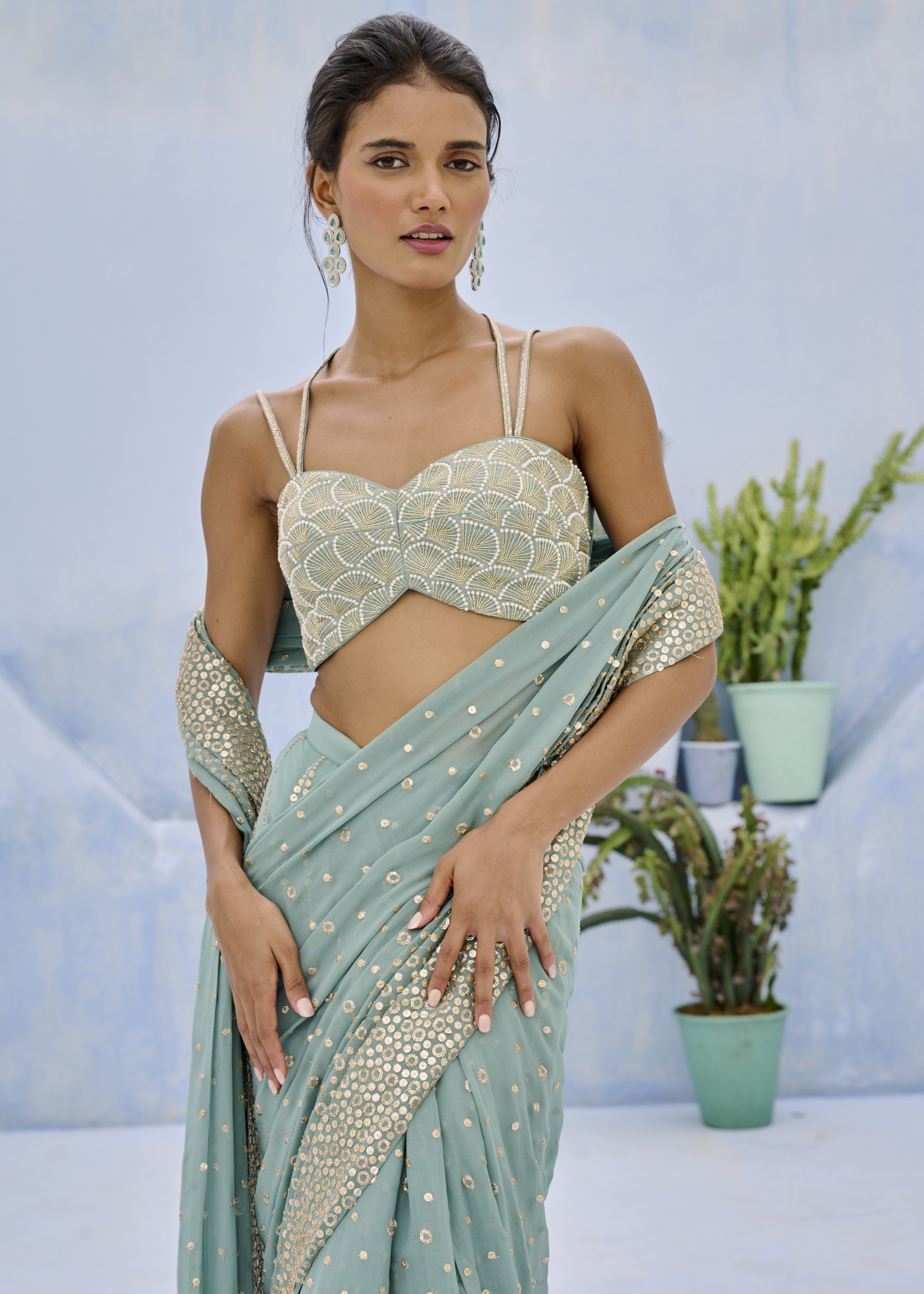 Sufi Pre-drape Sari