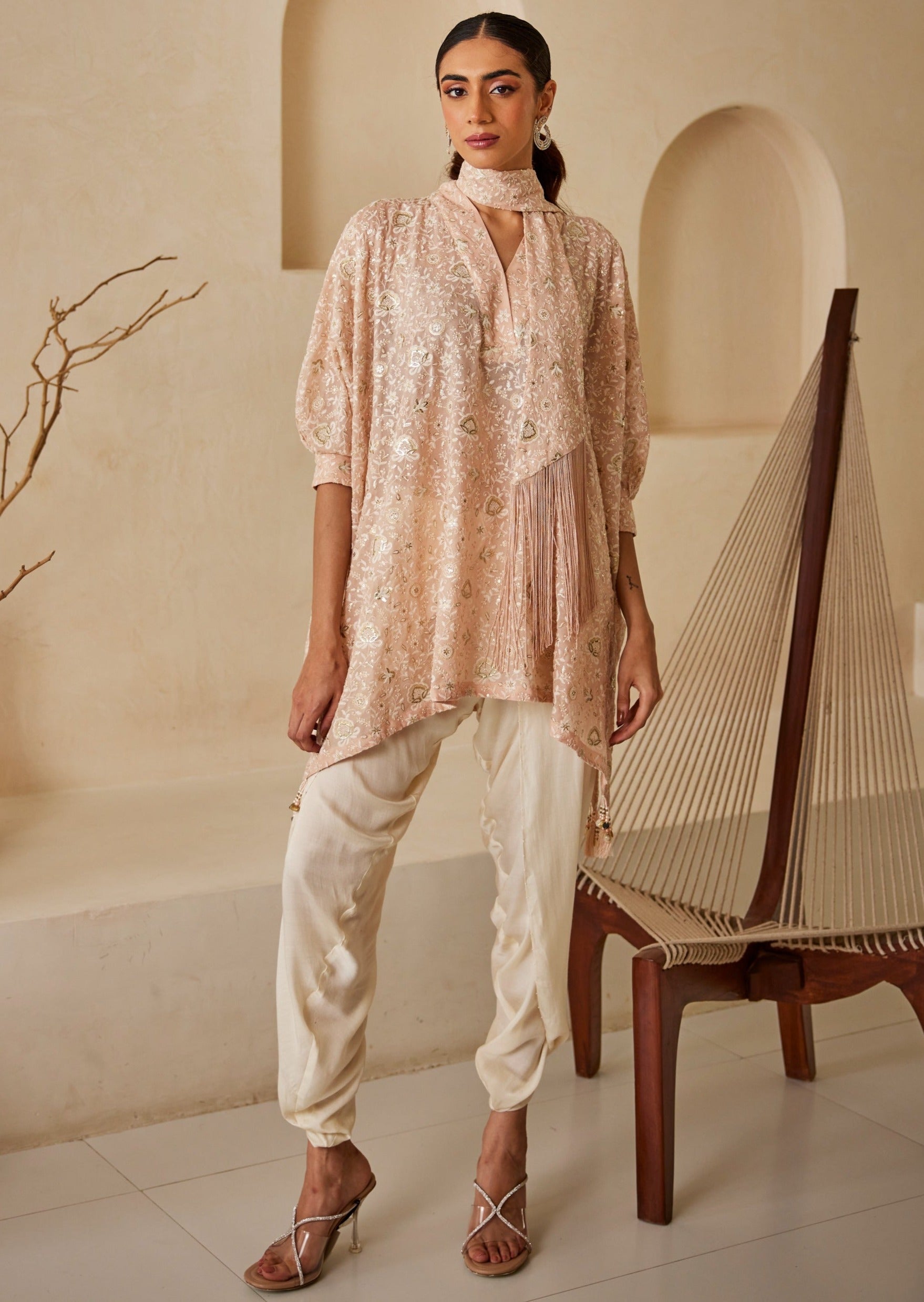 Chikankari Kaftan