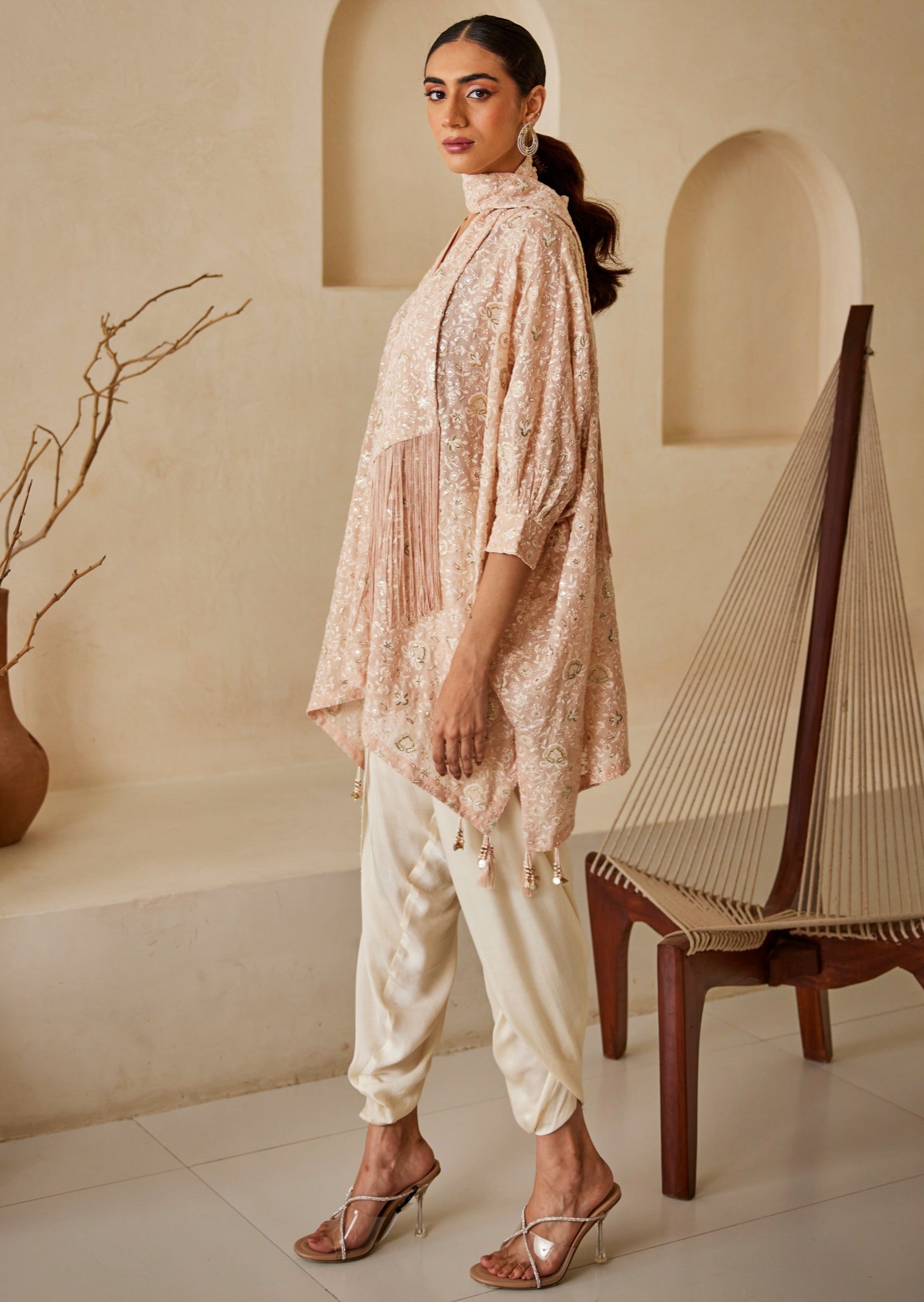Chikankari Kaftan