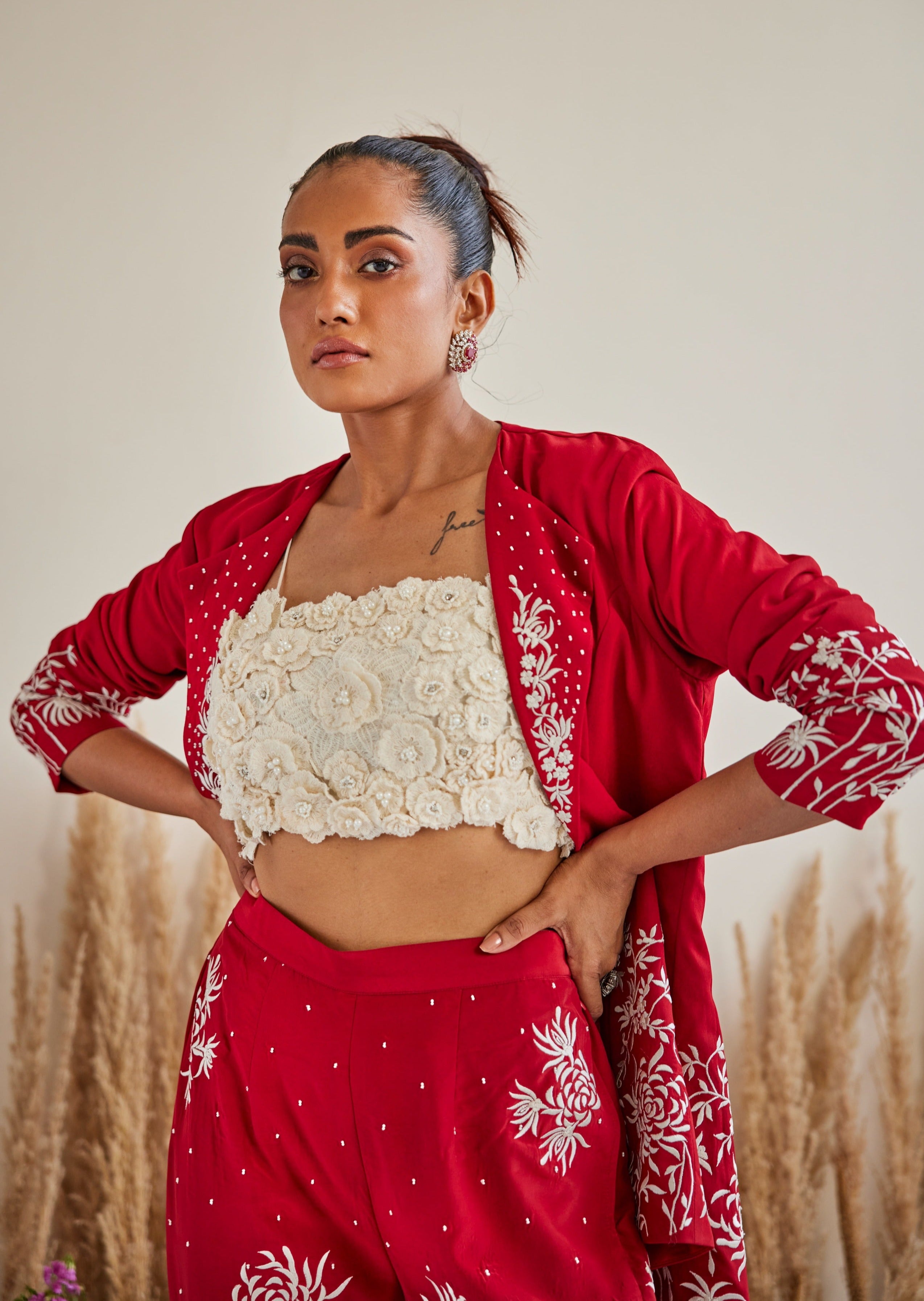 Chikankari 3D Floral Bandeau