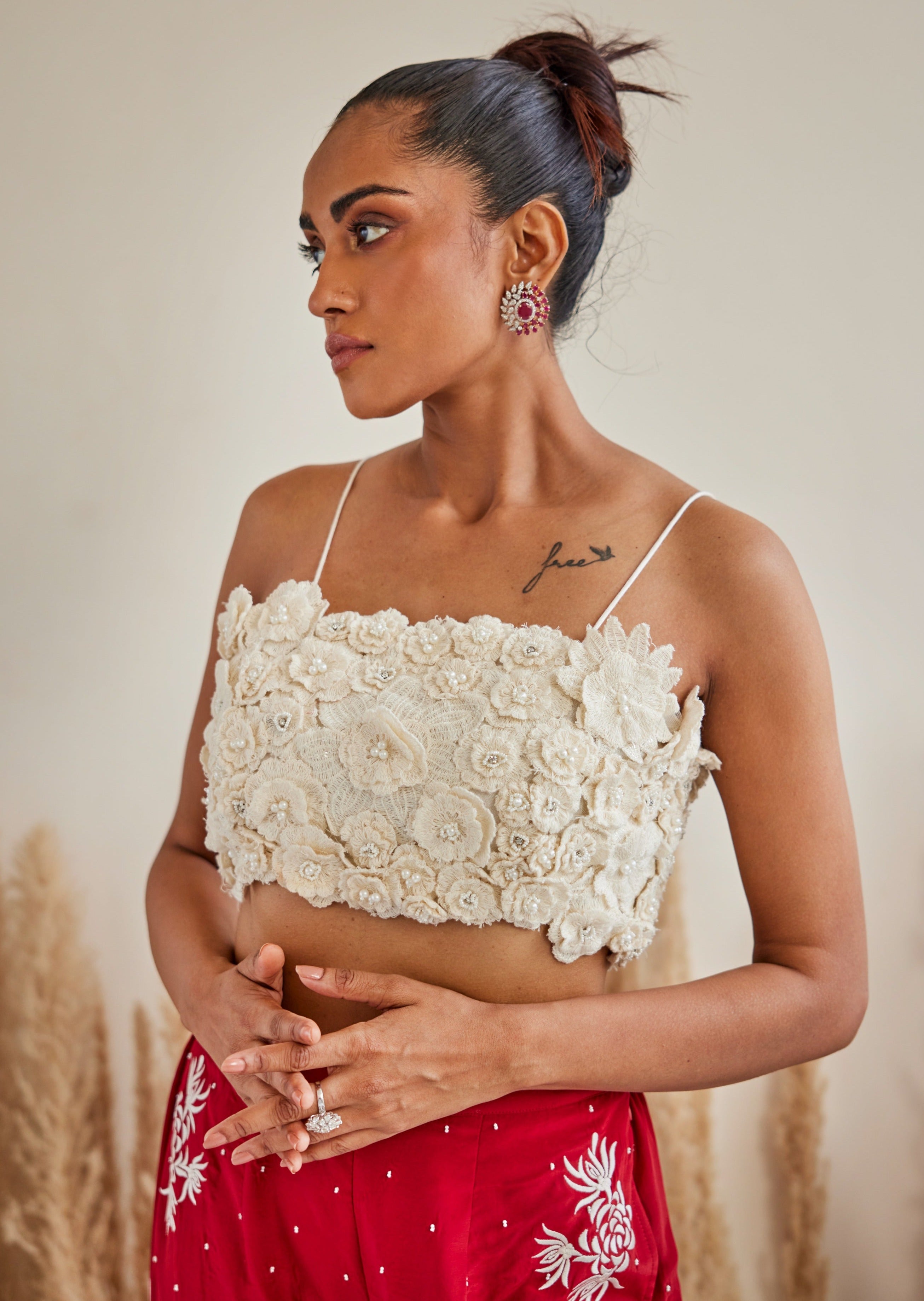 Chikankari 3D Floral Bandeau