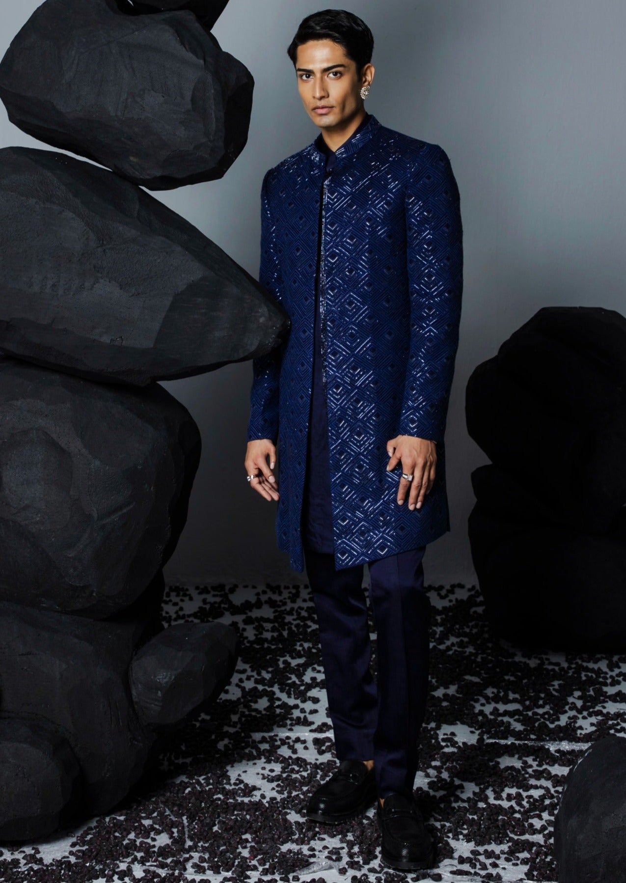 Sapphire Open Sherwani Set