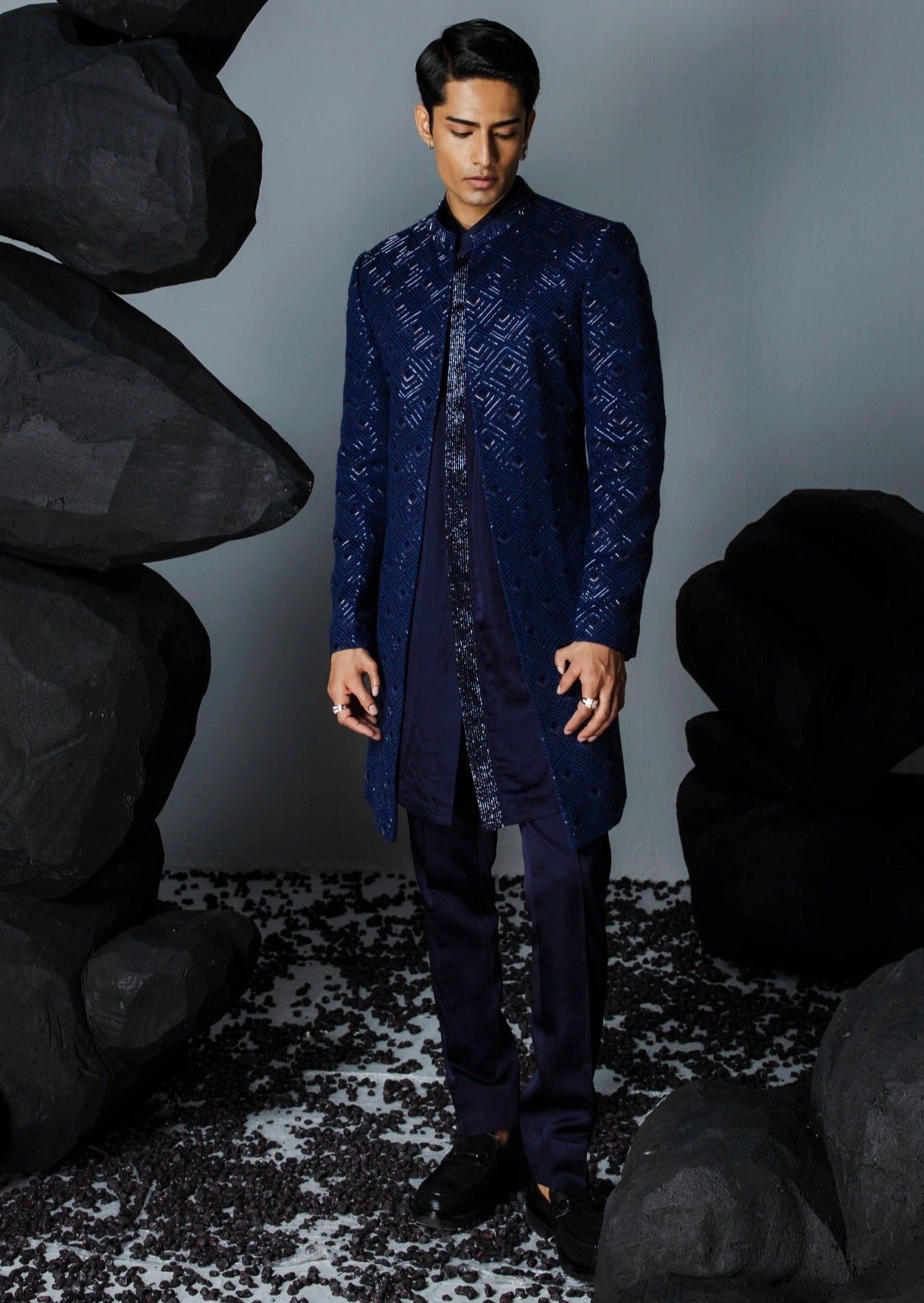 Sapphire Open Sherwani Set