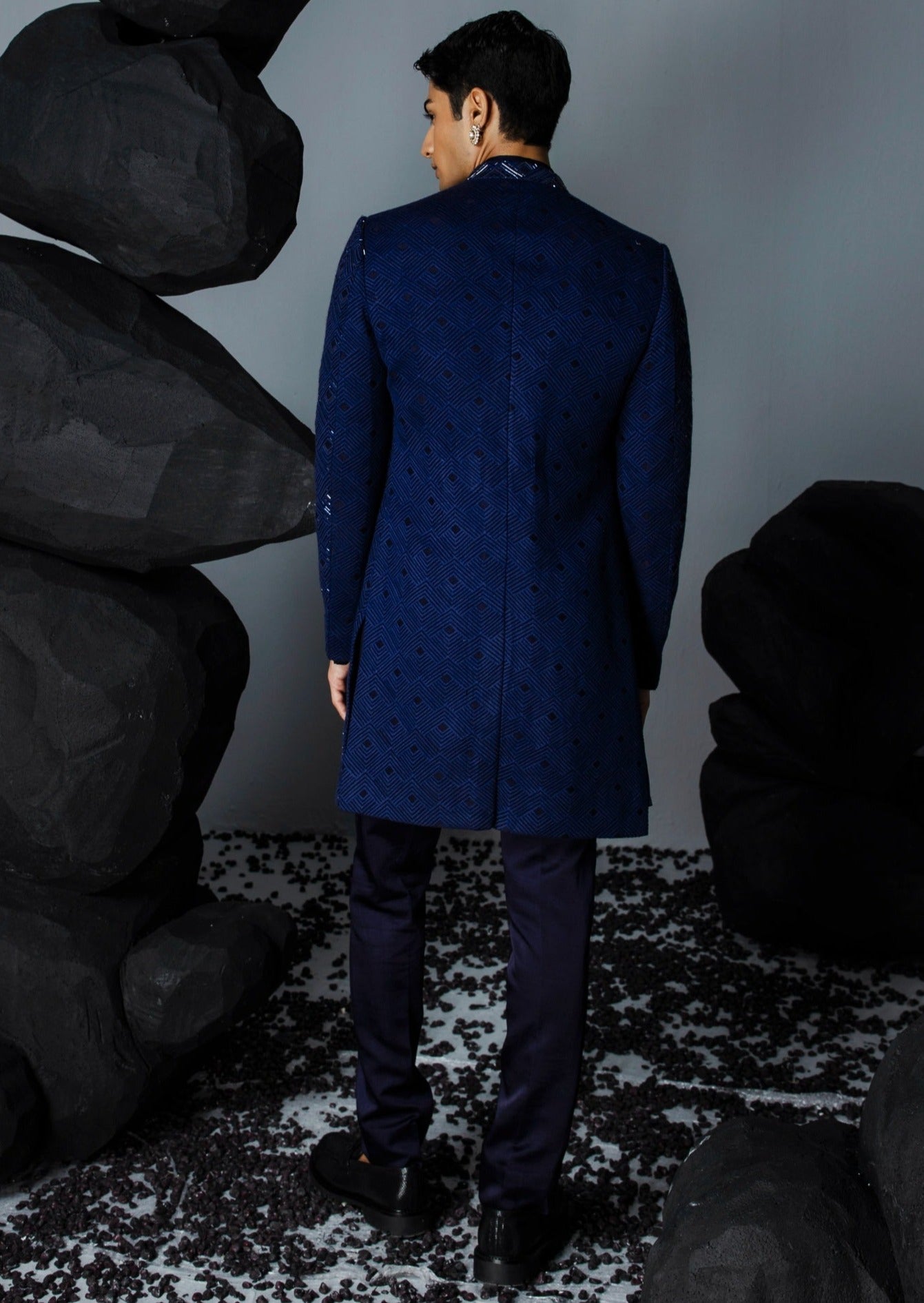 Sapphire Open Sherwani Set