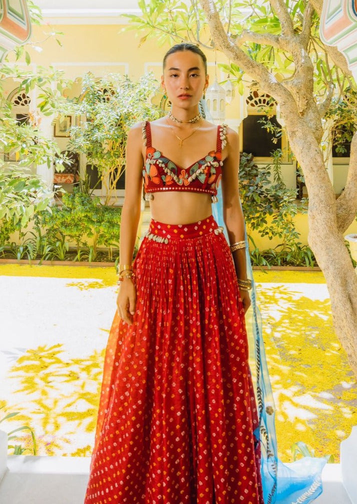 Seashells In A Meadow Lehenga