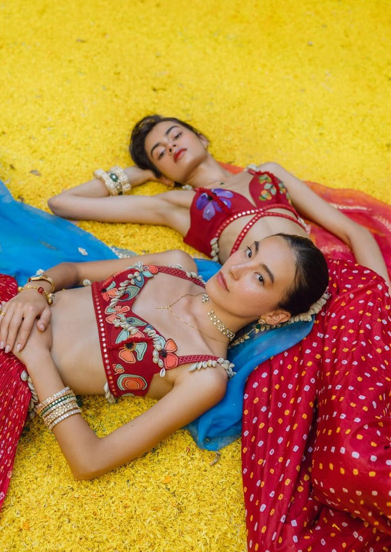 Seashells In A Meadow Lehenga