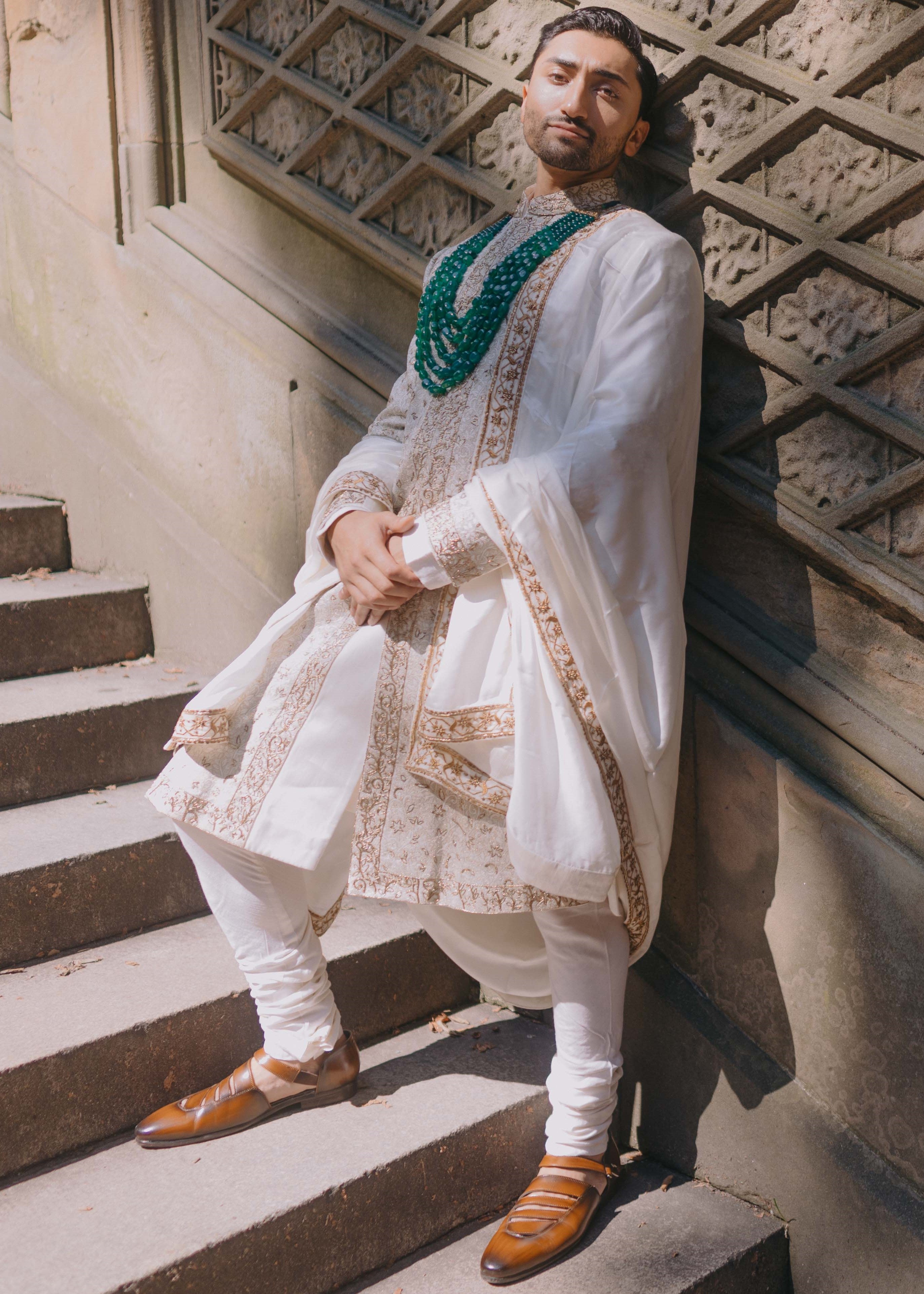 Moonlit Pearl Sherwani Set