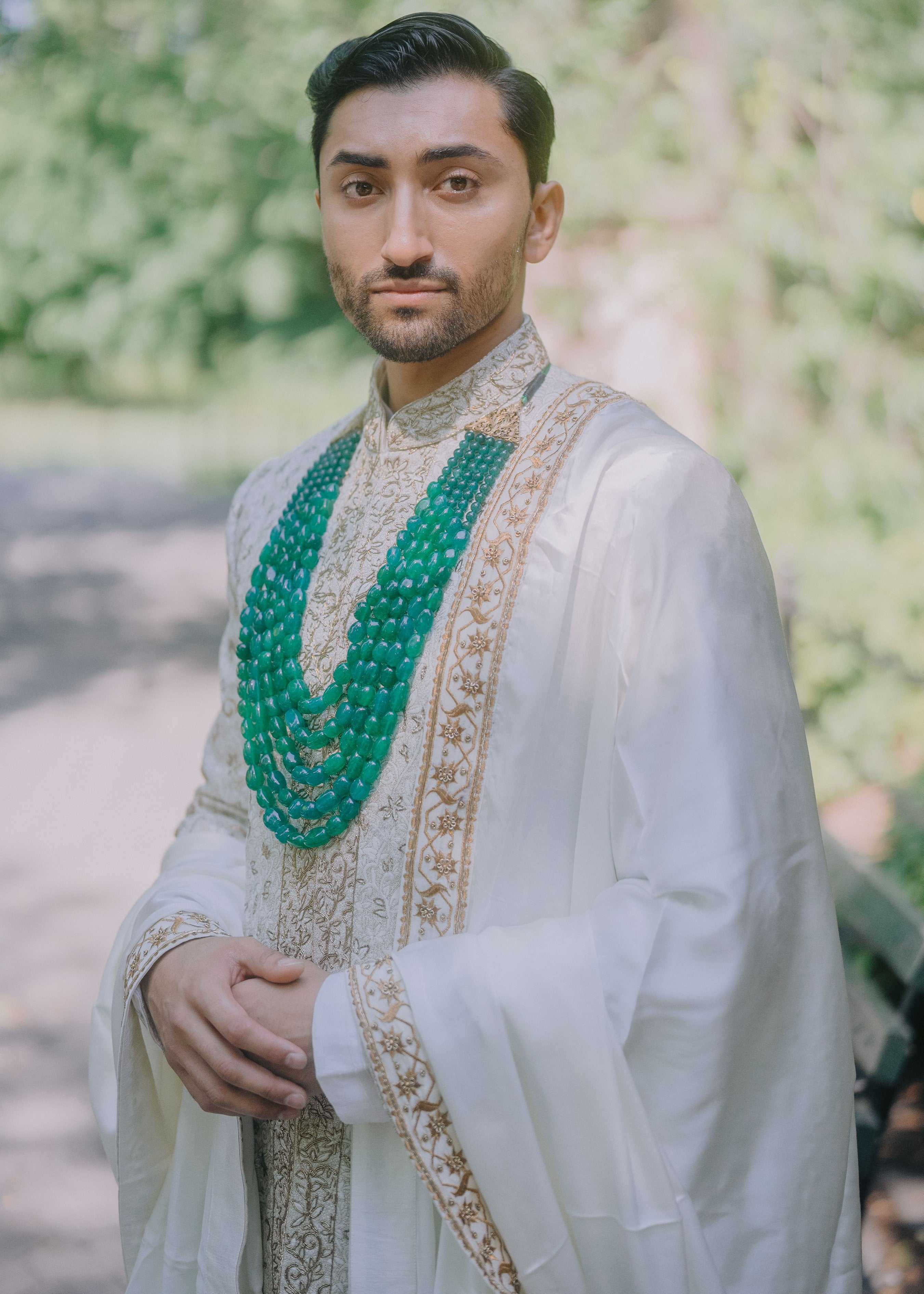 Moonlit Pearl Sherwani Set