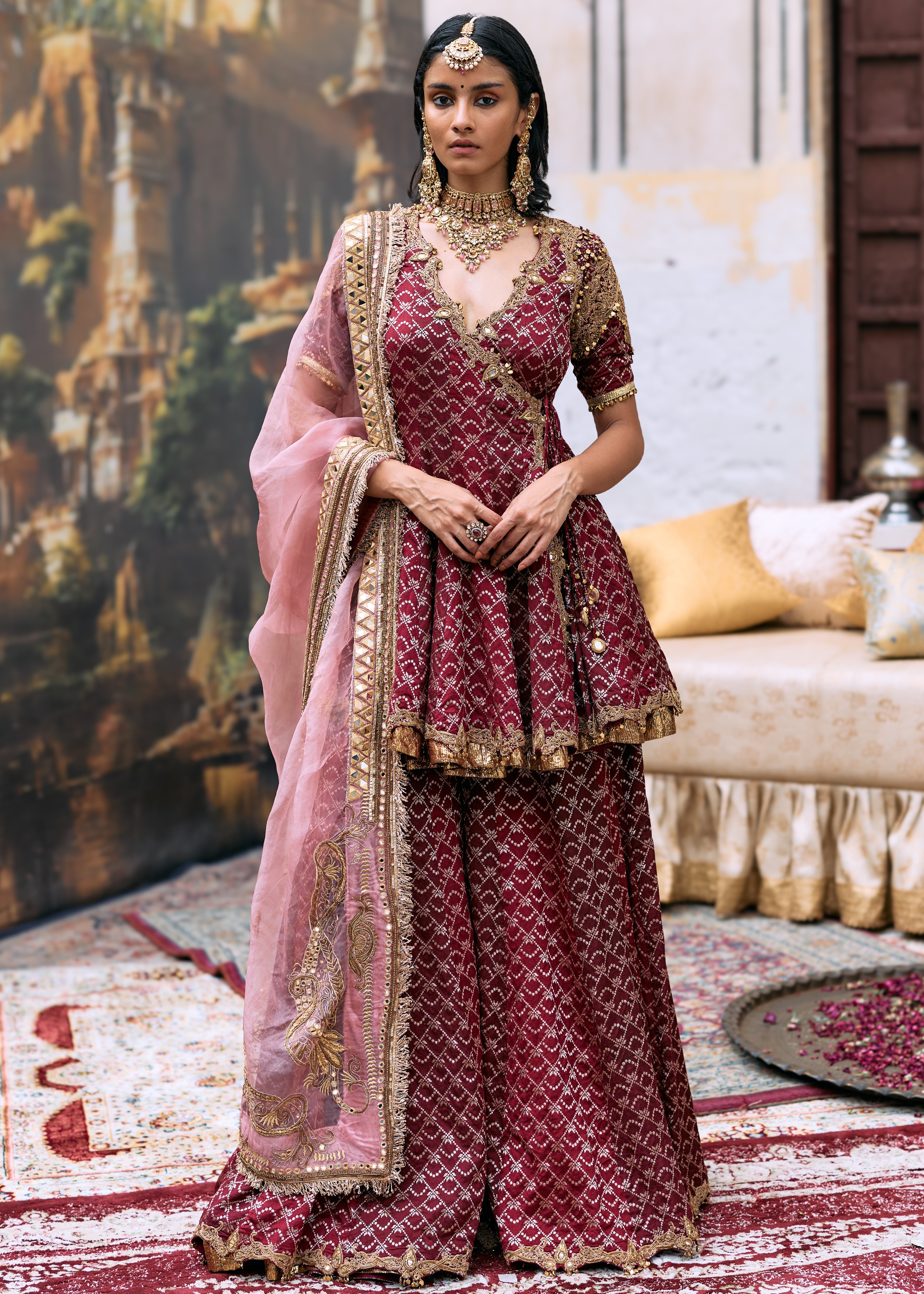 Vedi Peplum Sharara Set