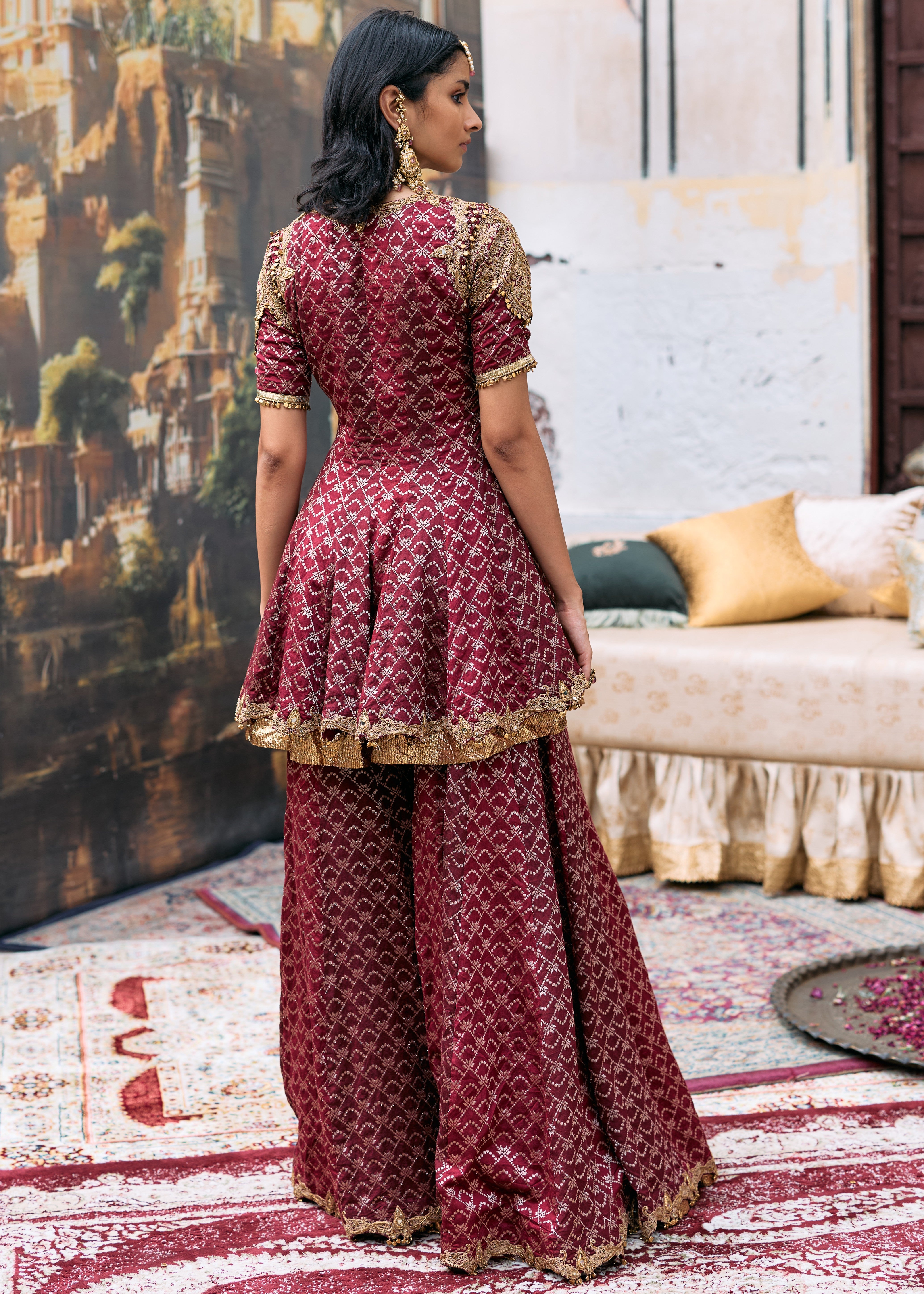 Vedi Peplum Sharara Set