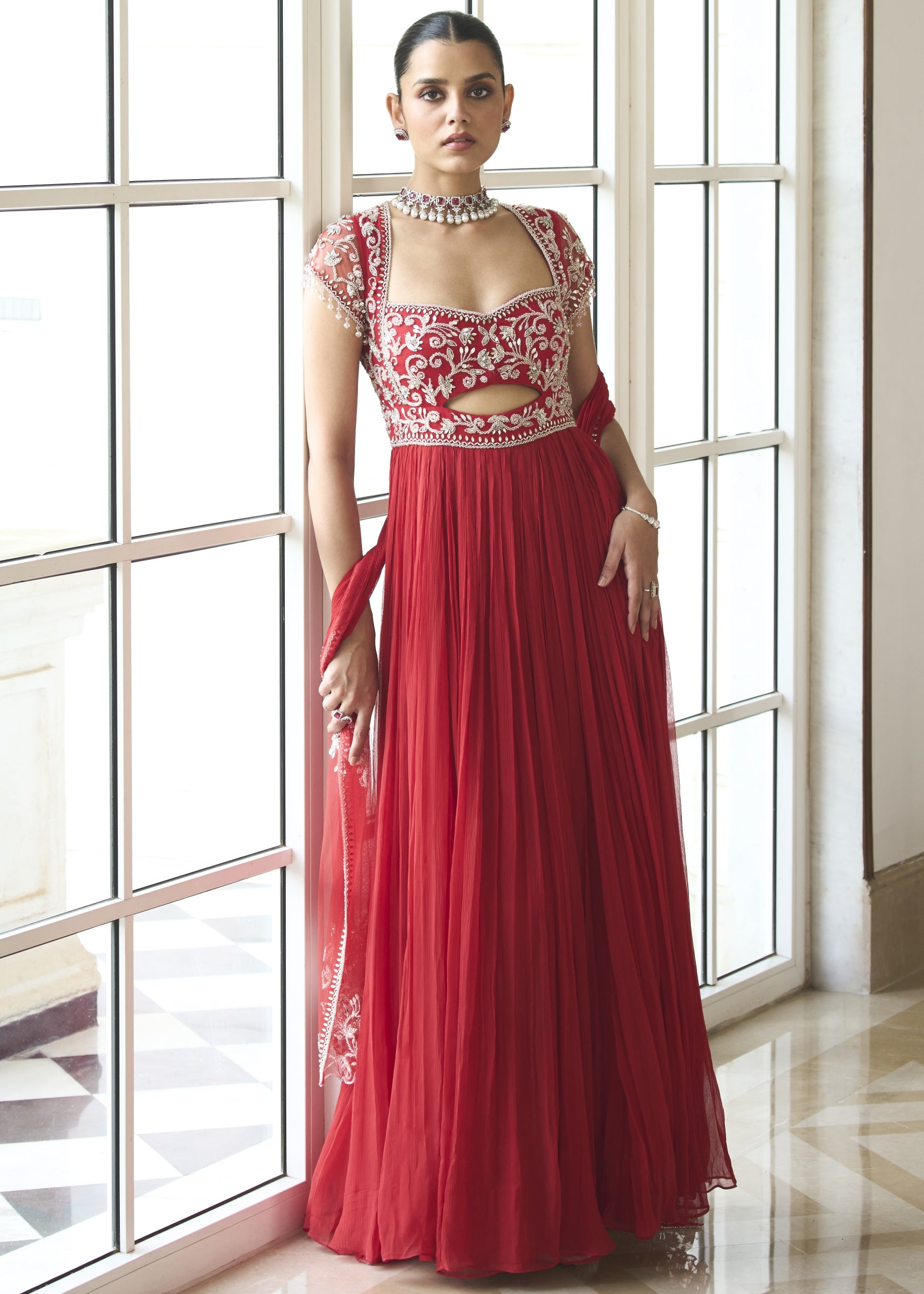 Red Anarkali