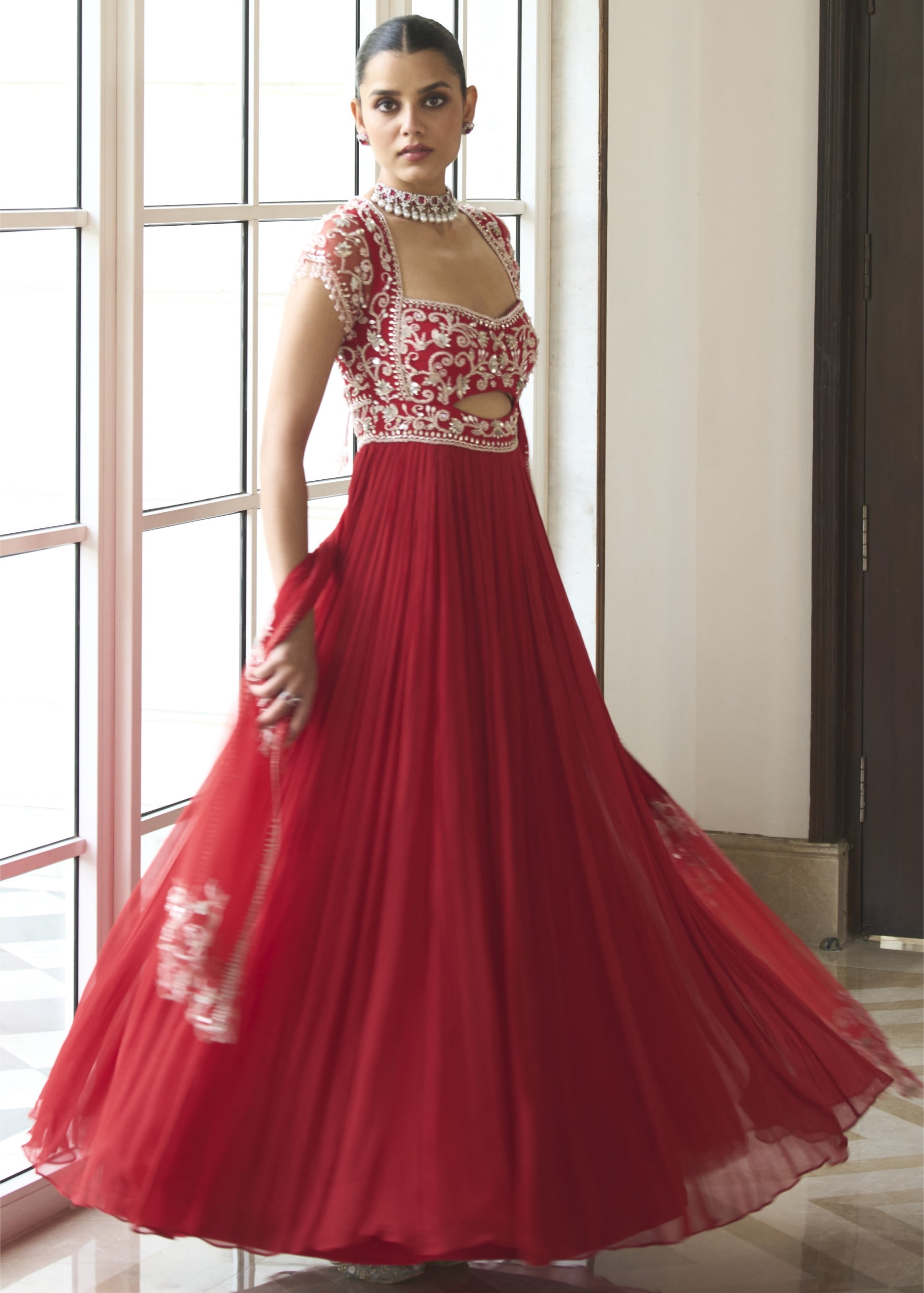 Red Anarkali
