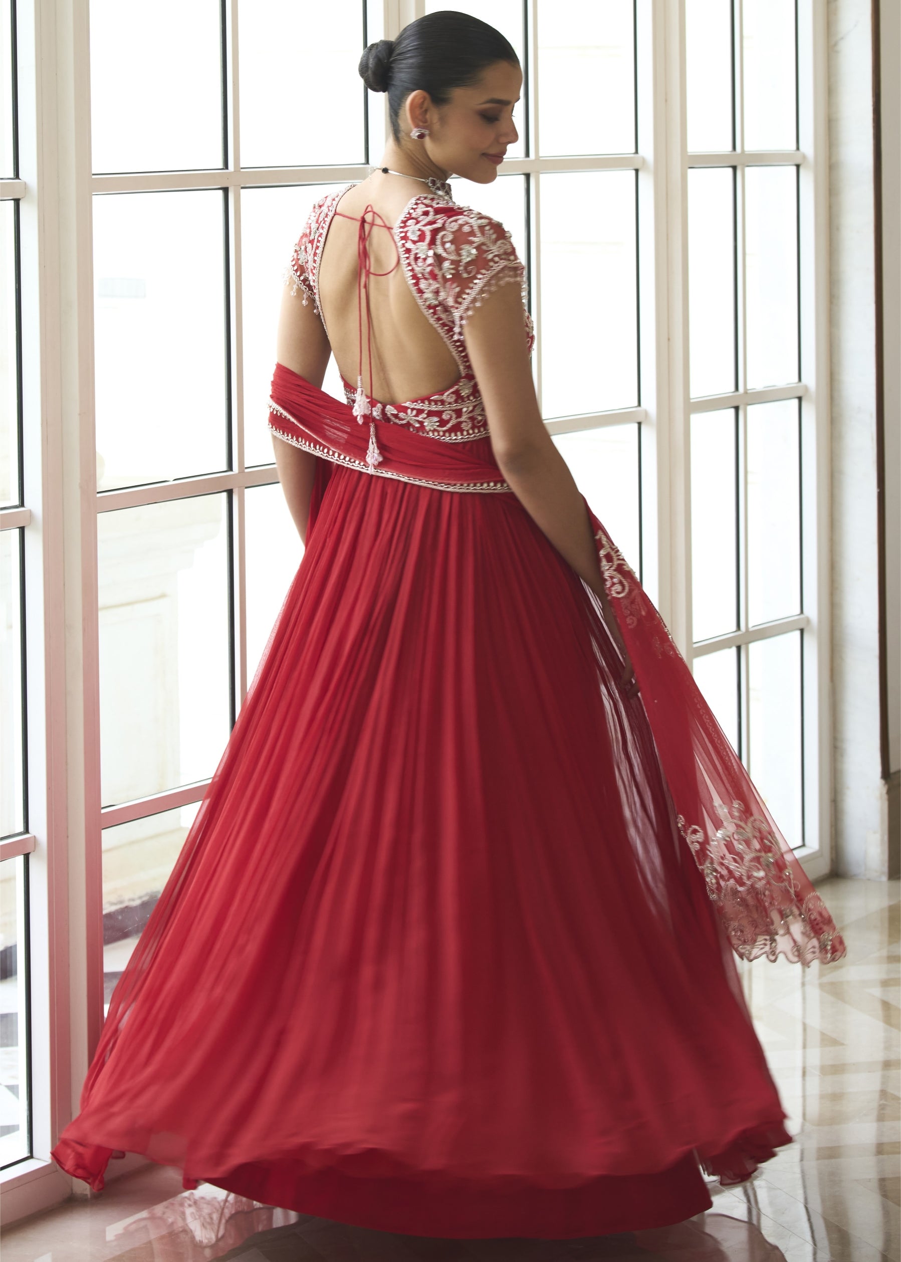 Red Anarkali