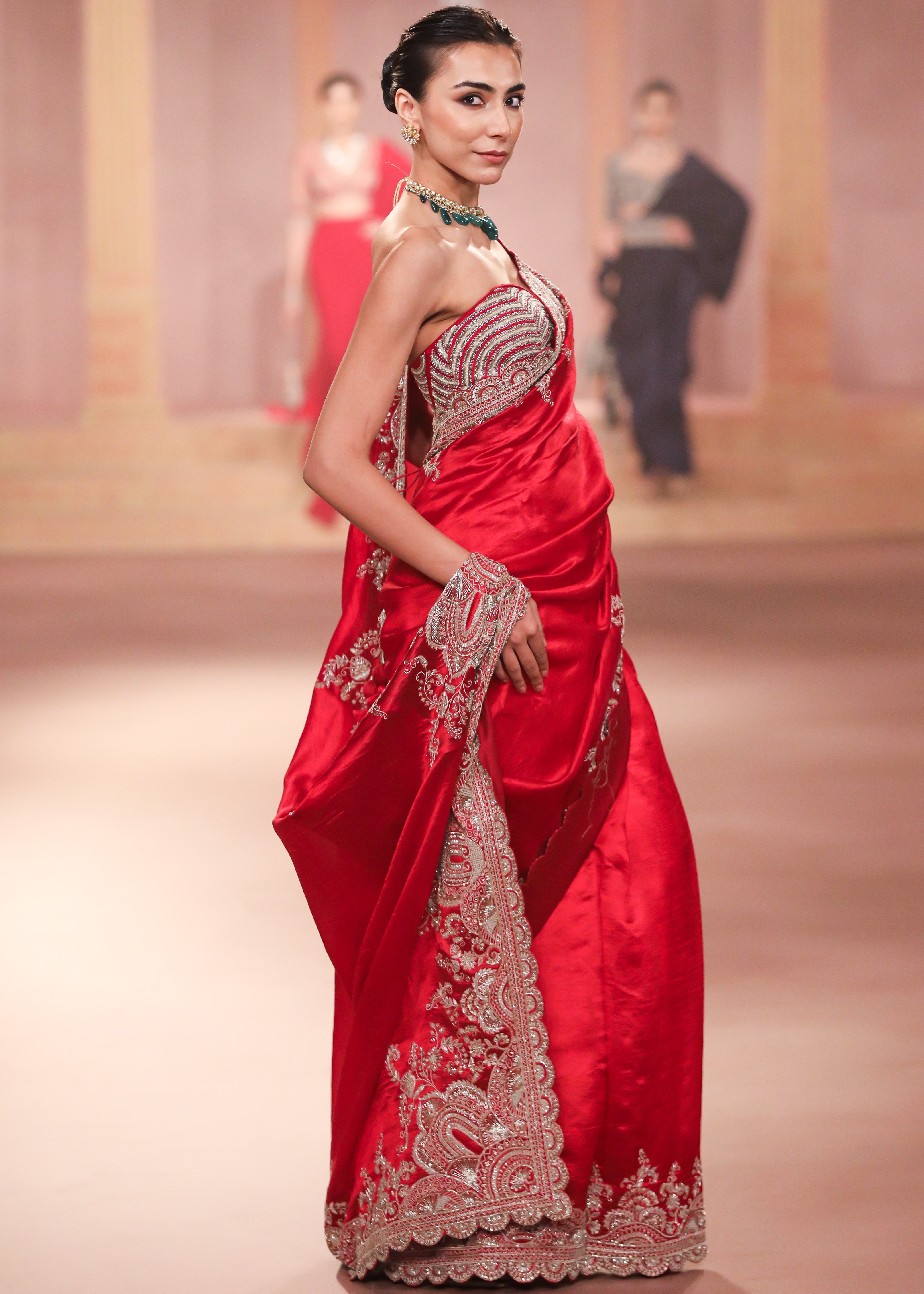 Red Silk Sari Set